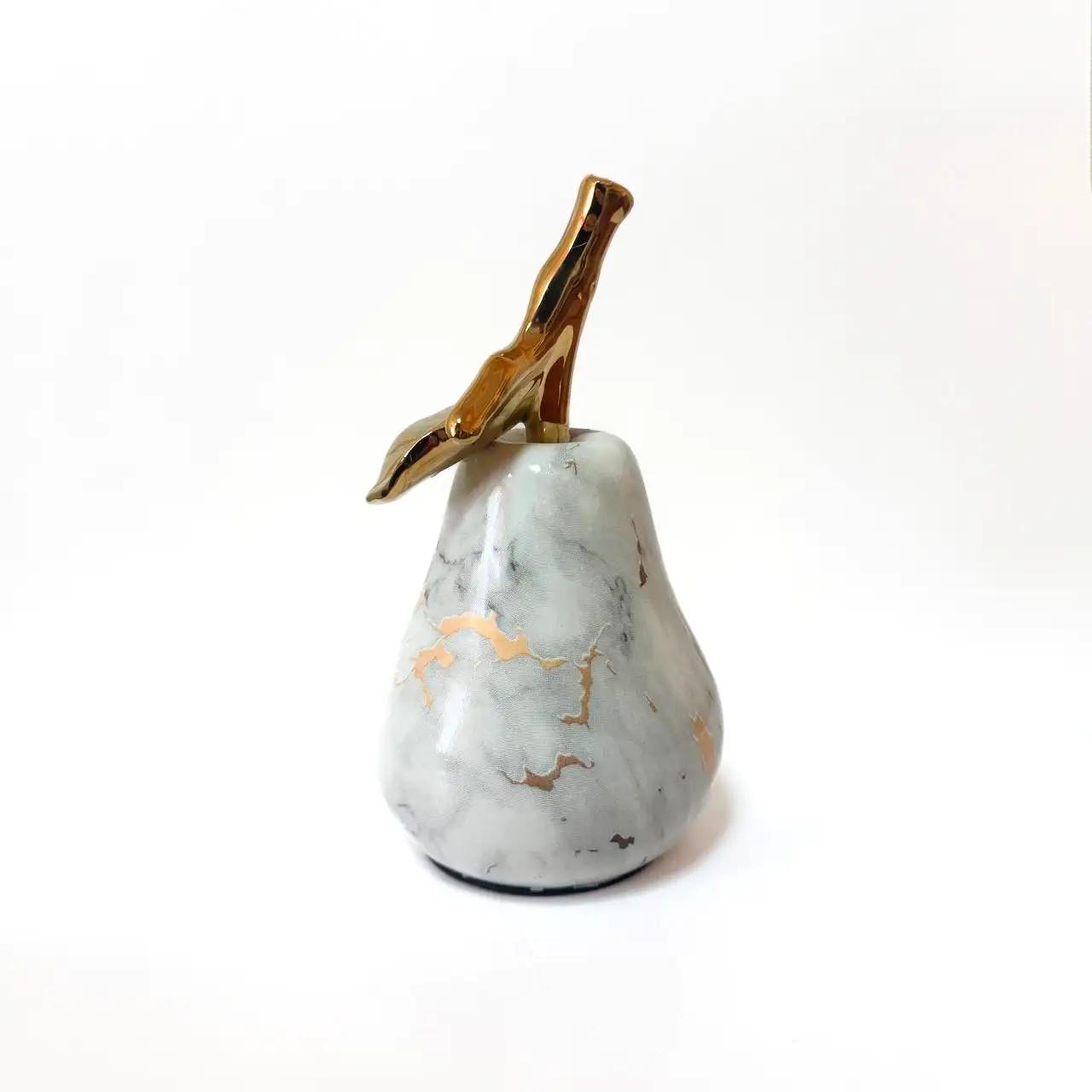 Decorative figurine ‘Marble Pear’, ceramic, 17×10×10 cm