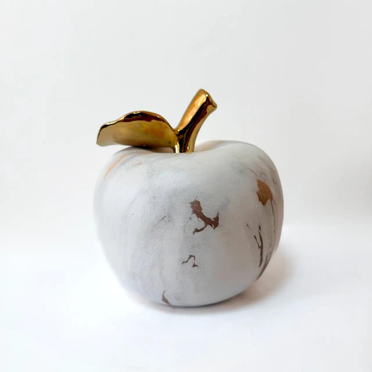 Decorative figurine ‘Marble Apple’, ceramic, 13.5×13.5×15 cm