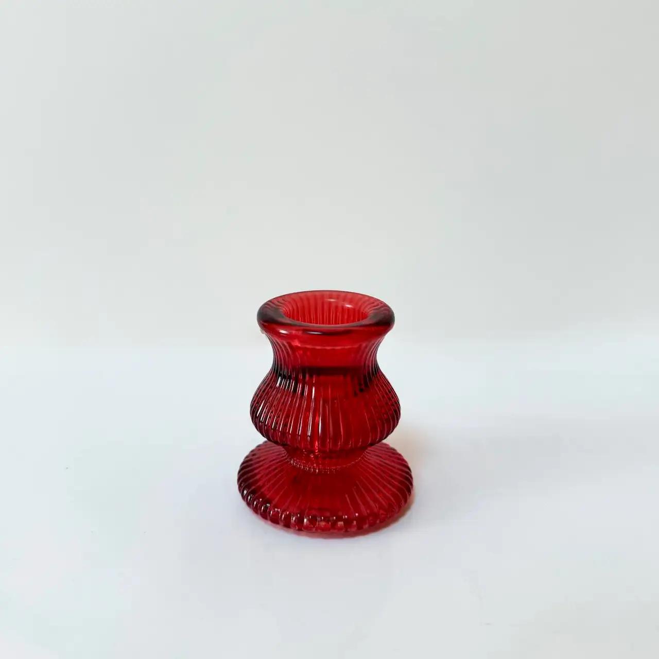 Подсвечник «Ruby Warmth», 6 см, стекло, красный