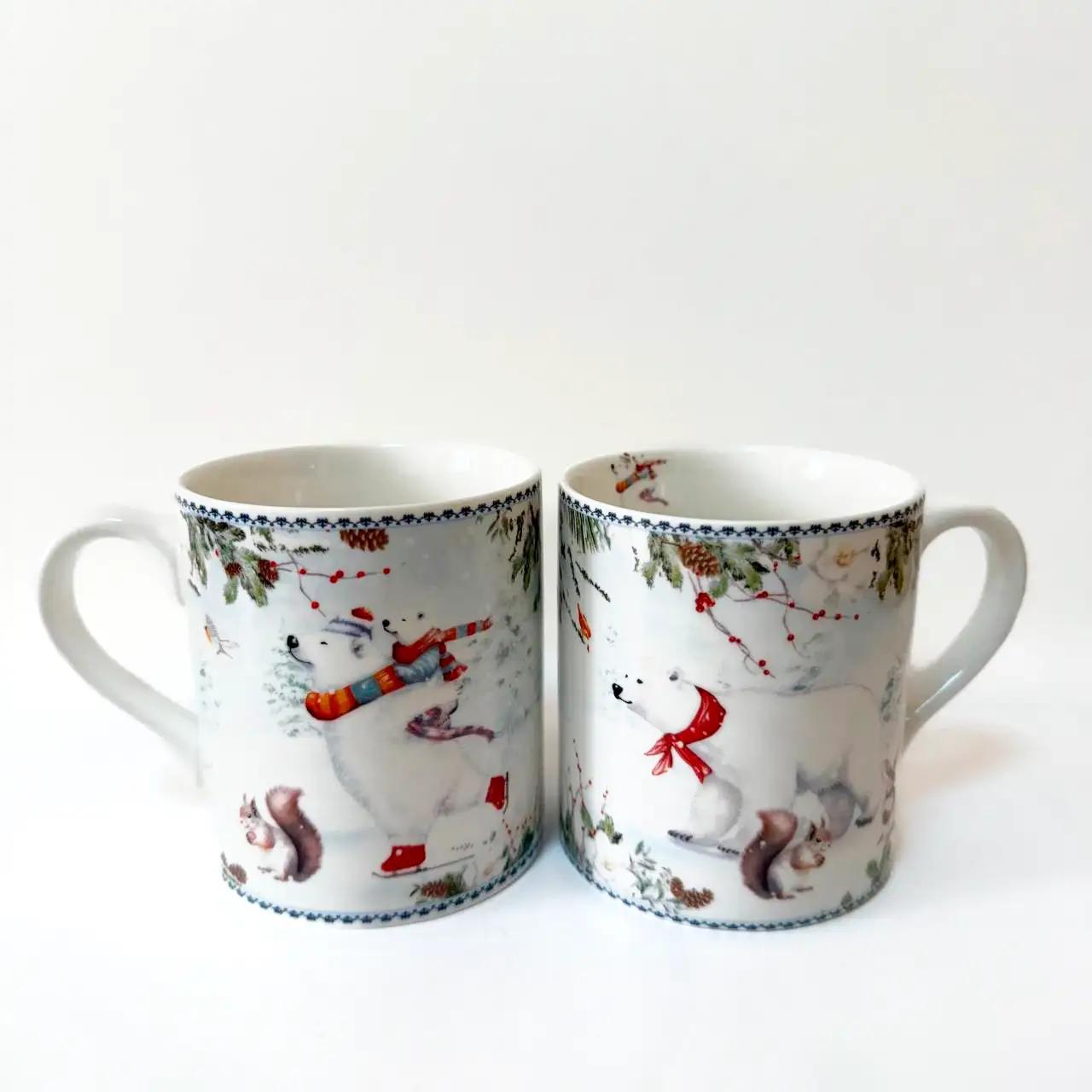 Winter Hug mug set, 2 pcs × 220 ml, ceramic