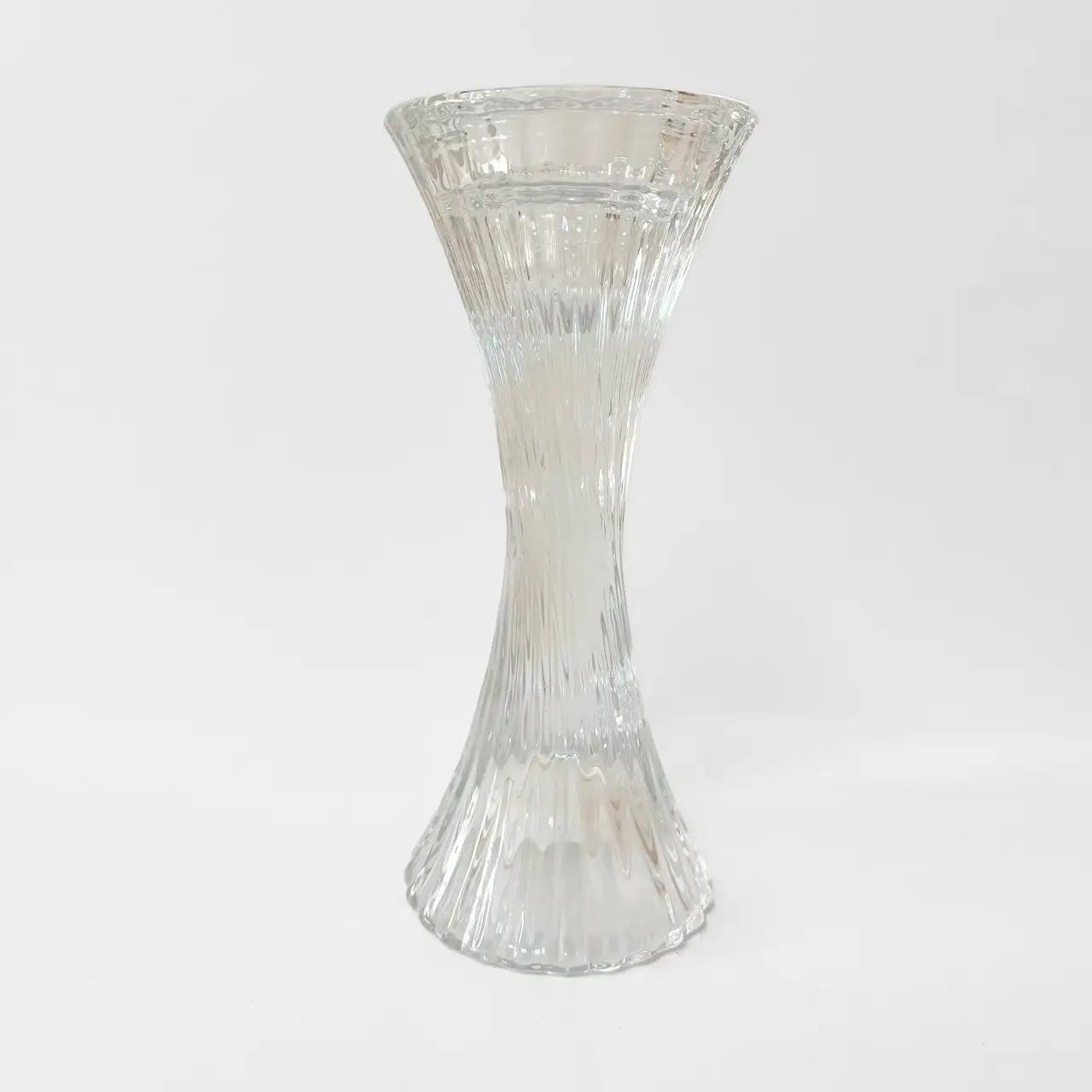 Glass Light Candle Holder, 16 cm, glass, transparent