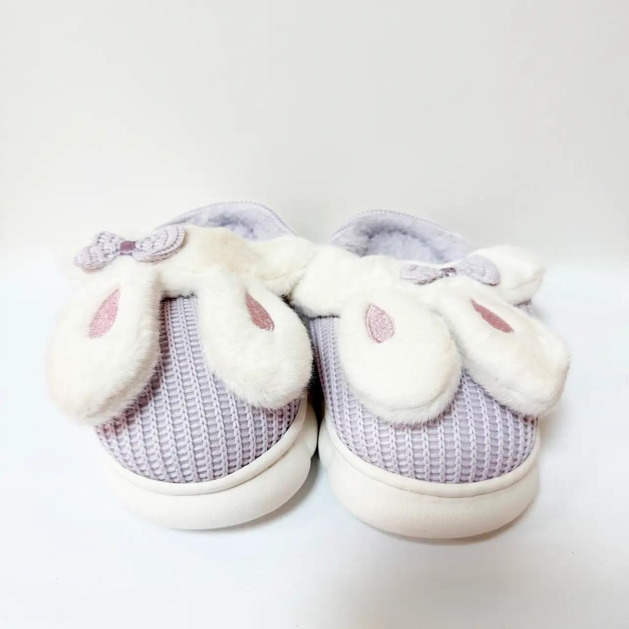 Little Bunny children's slippers, size 30–35, purple