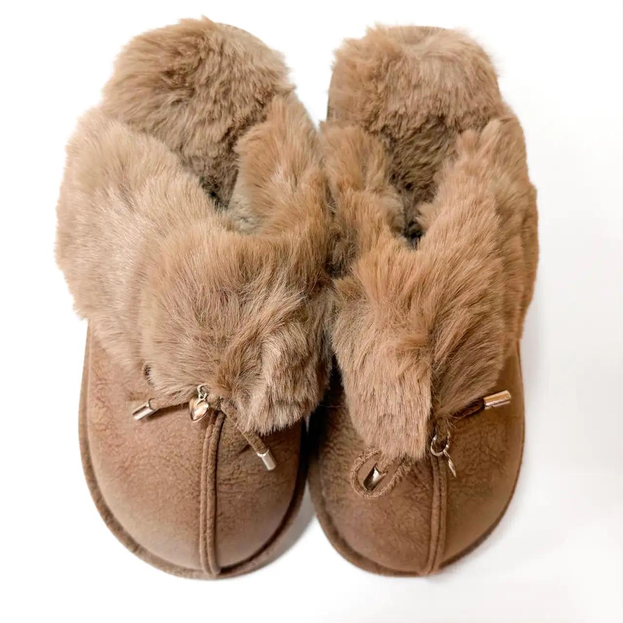 Women's Soft Classic slippers, sizes 36–41, dark brown