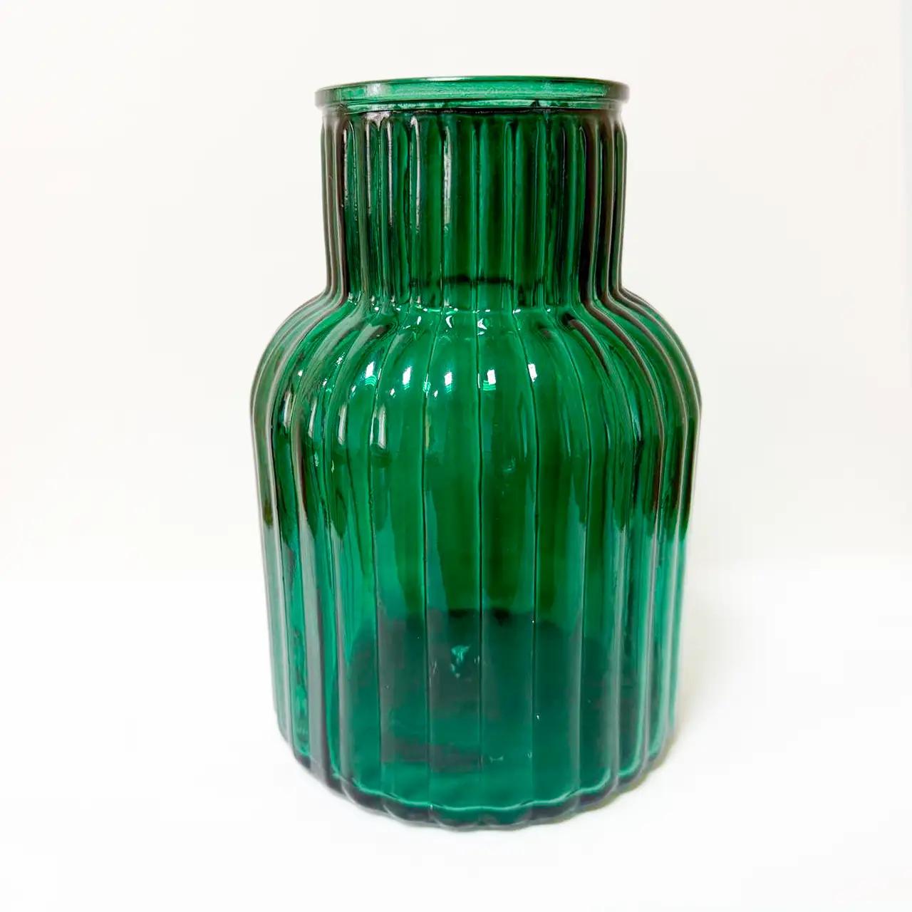 Green Home vase, 21 cm, glass, green, Ø8.5 cm