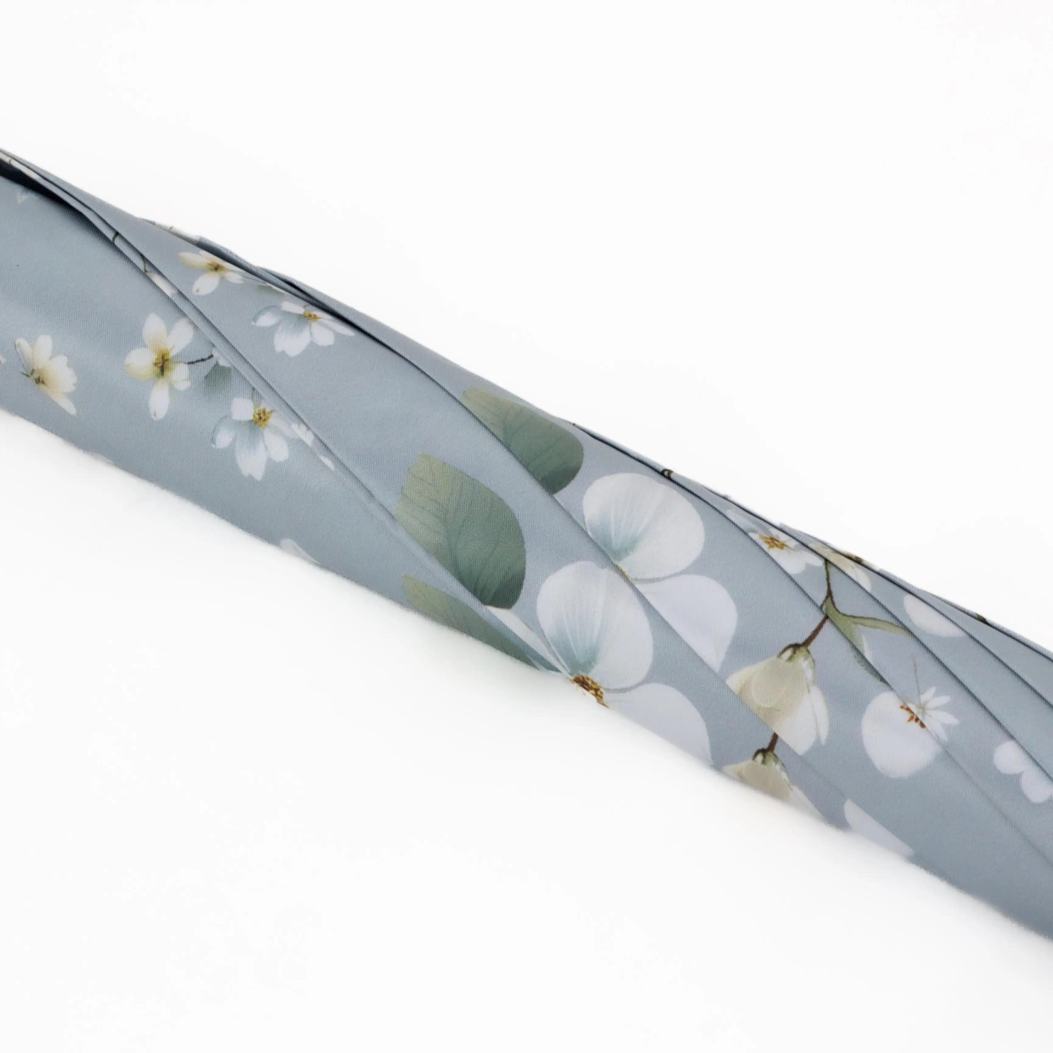 Зонт-трость складная полуавтоматическая с цветочным принтом — Umbrella FlowerGuard