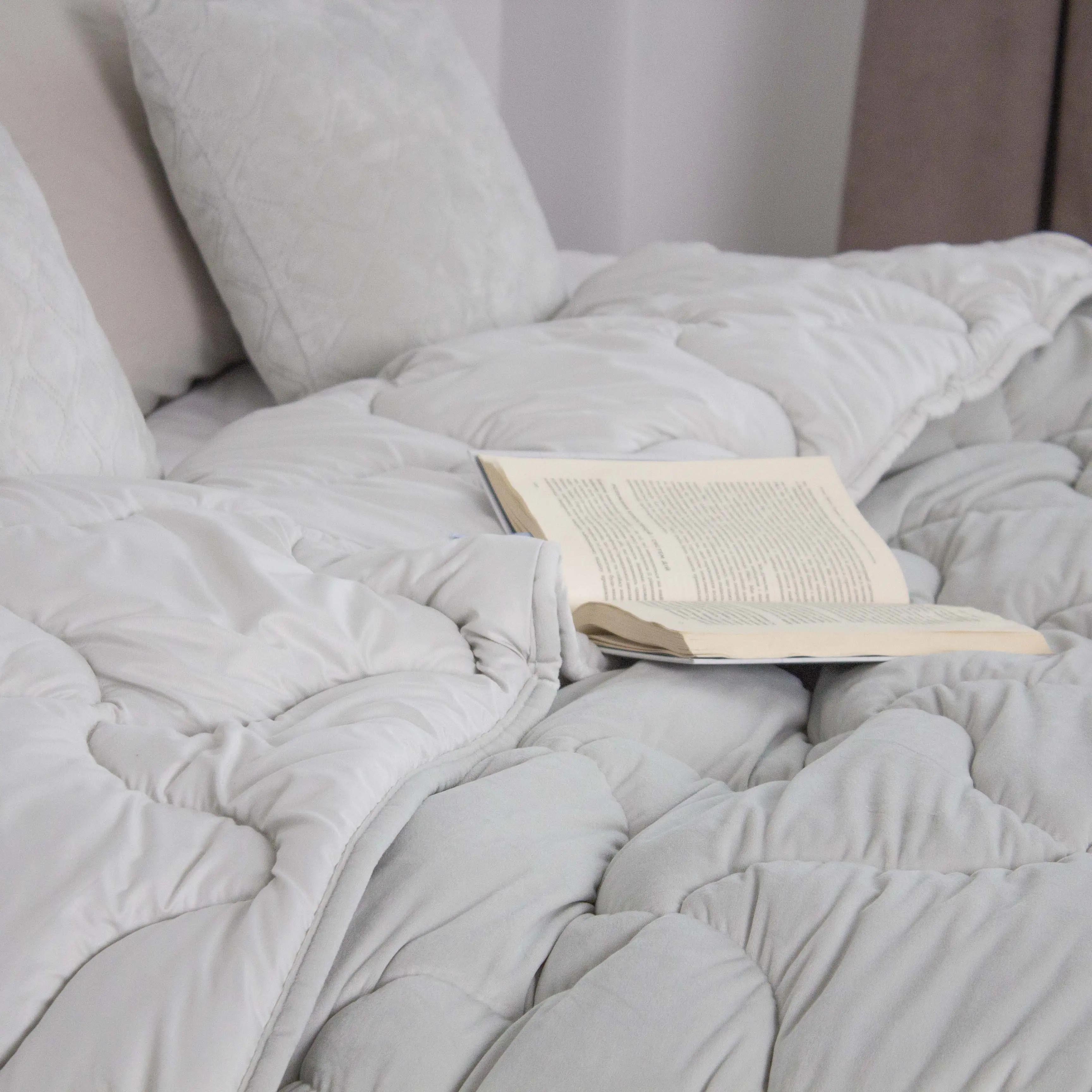 Ковдра ТЕП "VELOUR" Світло - сіра, 180x210 - Фото 6