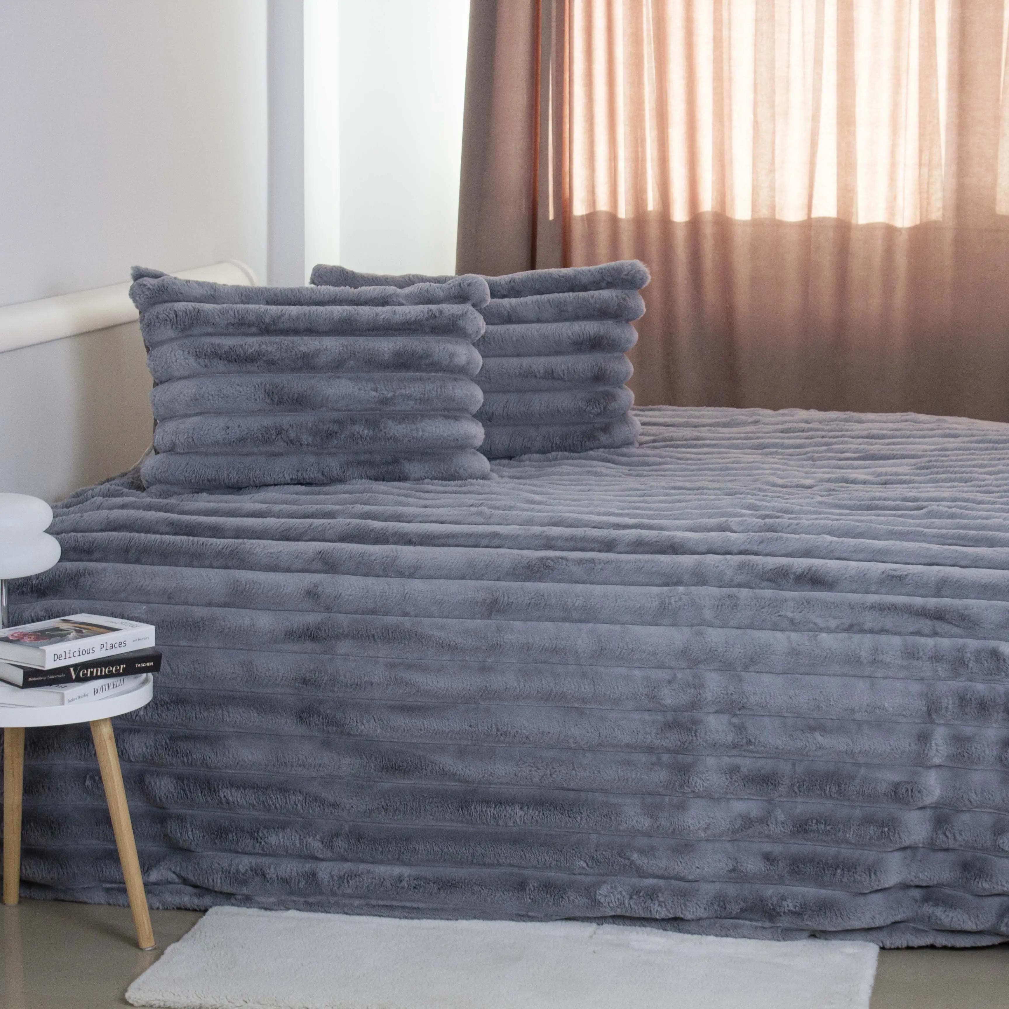 Покрывало ТЕП «PLUSH BLISS» серое, 240x260 - Фото 2