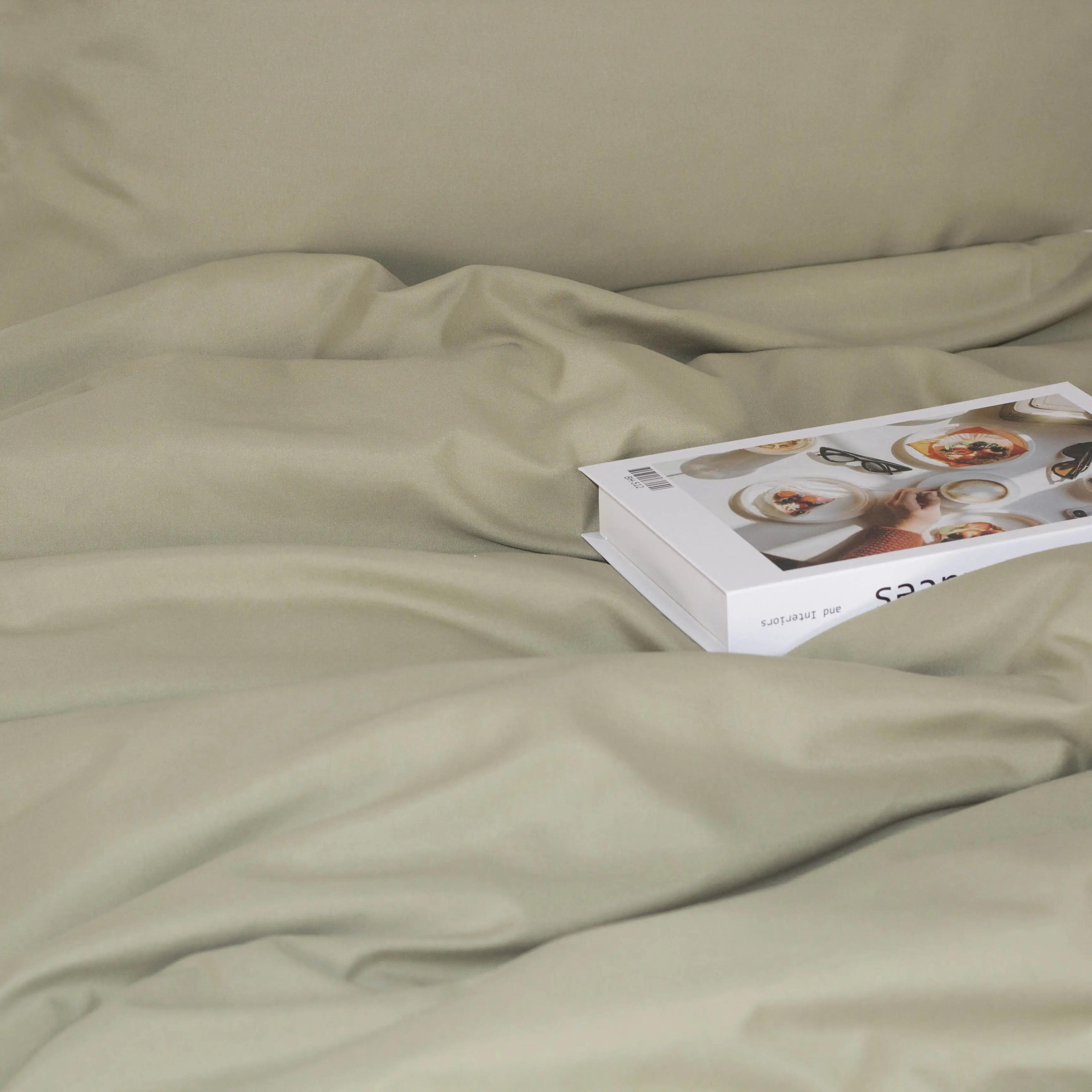 Комплект постільної білизни Melluna Touch Olive, полуторна - Фото 4