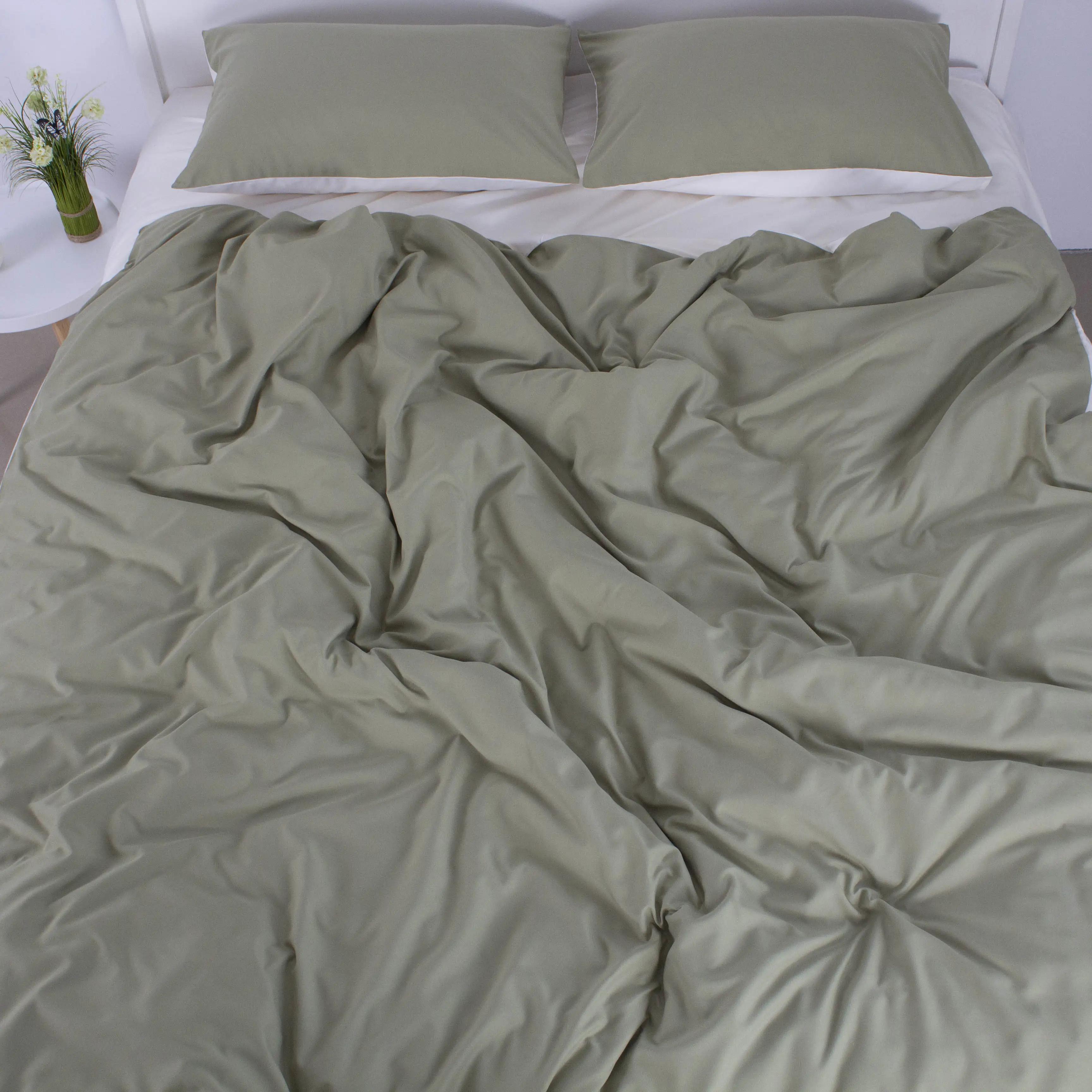 Комплект постільної білизни Melluna Touch Olive, полуторна - Фото 6