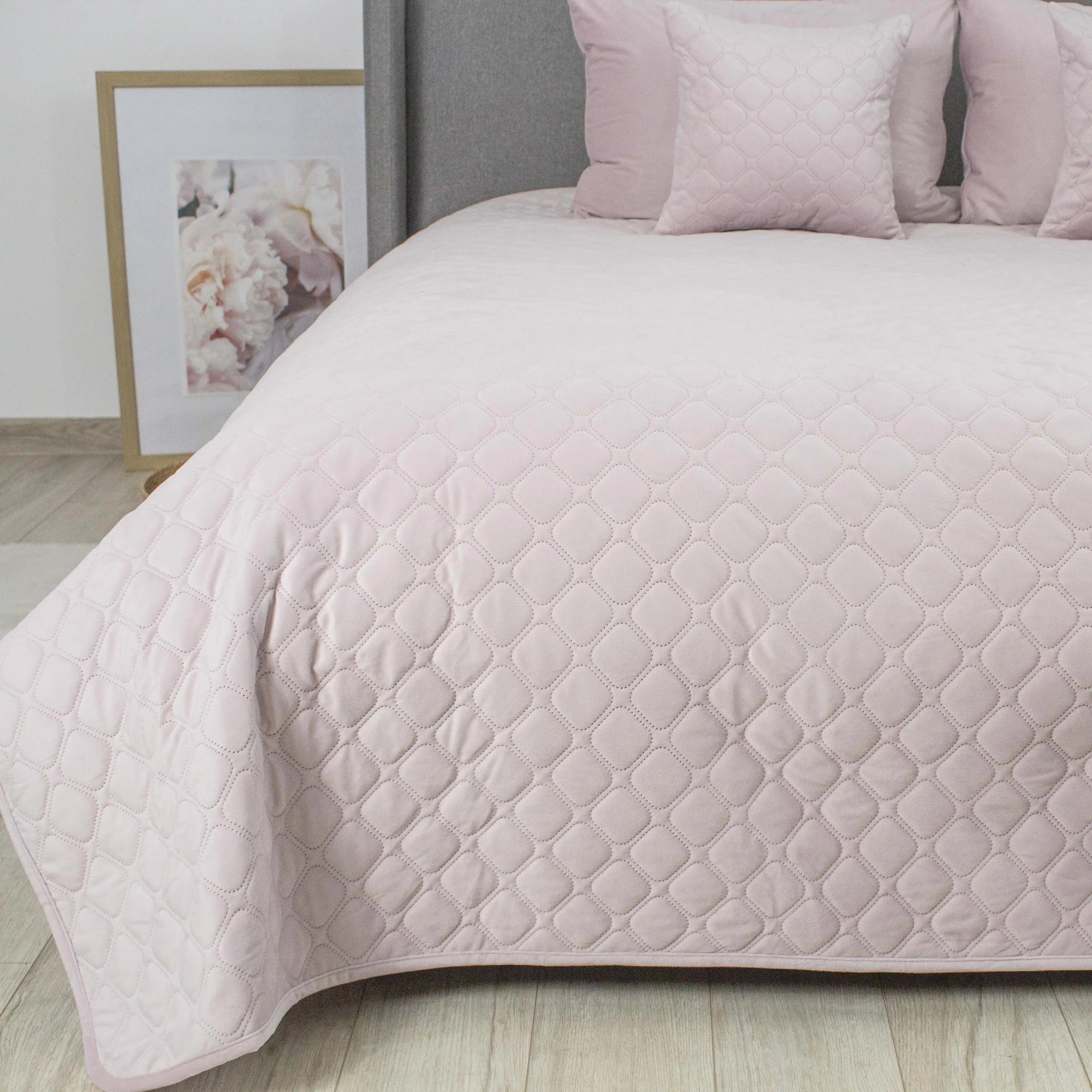 Bed Covers TEP "VELOUR" Lavender/Rhombus round, 150x210 - Photo 3