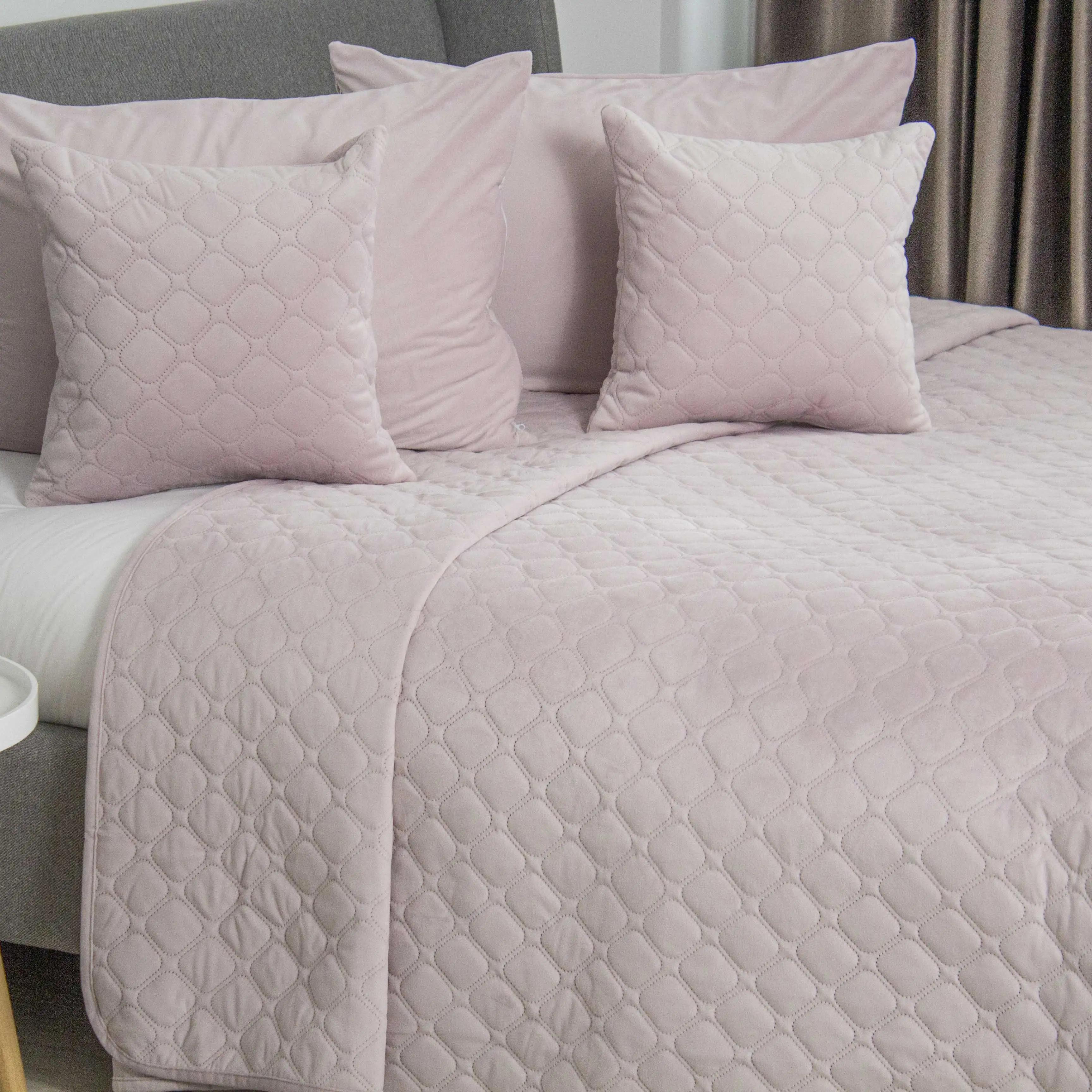 Bed Covers TEP "VELOUR" Lavender/Rhombus round, 150x210 - Photo 4