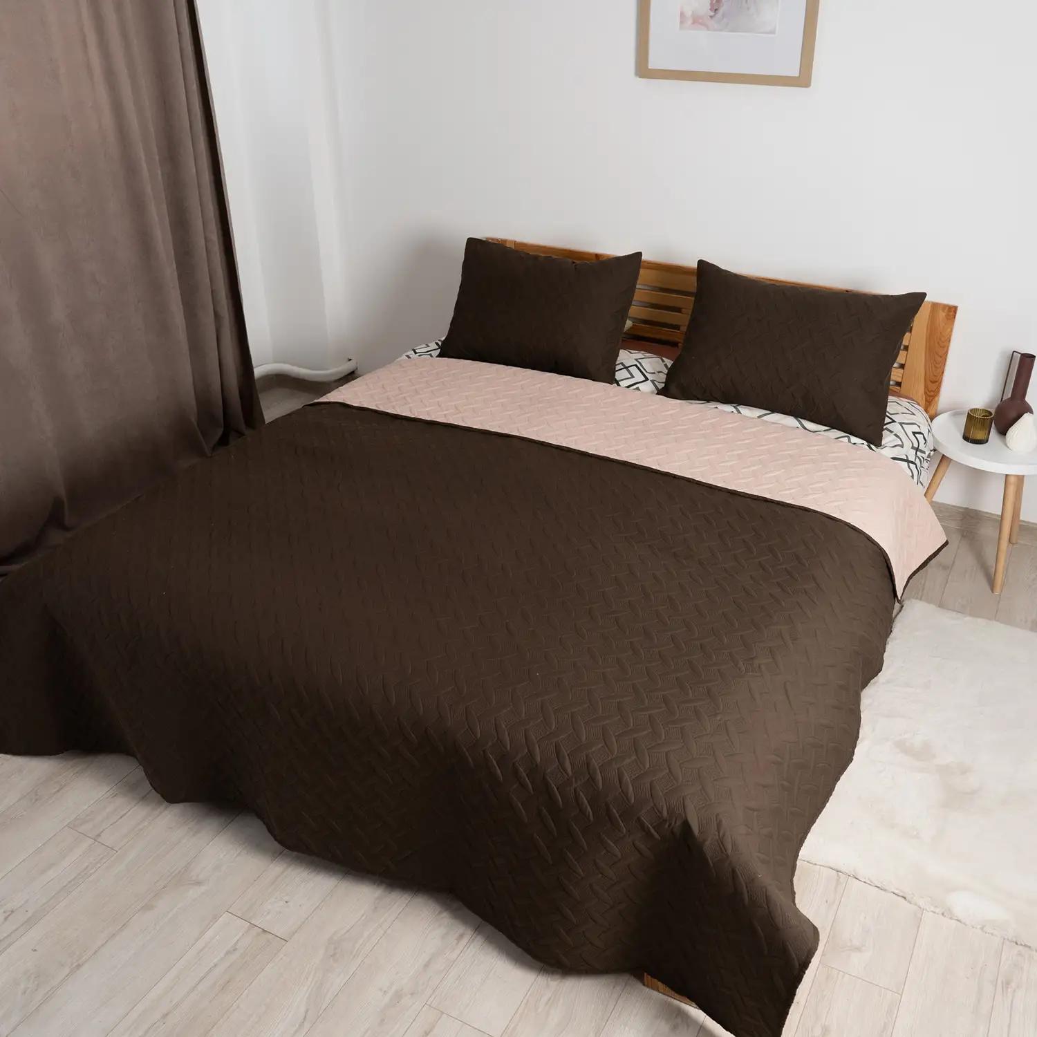 Покривало ТЕП "VINTAGE" 1 наволочка 50*70 см Коричневое/Винтаж