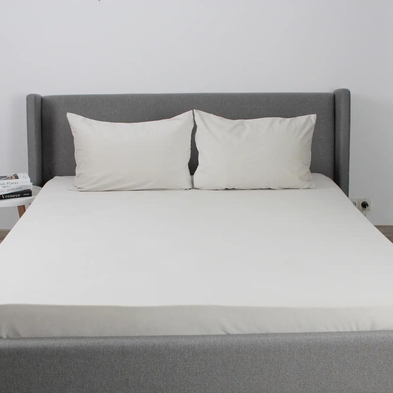 Sheet ТЕП VELOUR with an elastic band light grey, 160x200