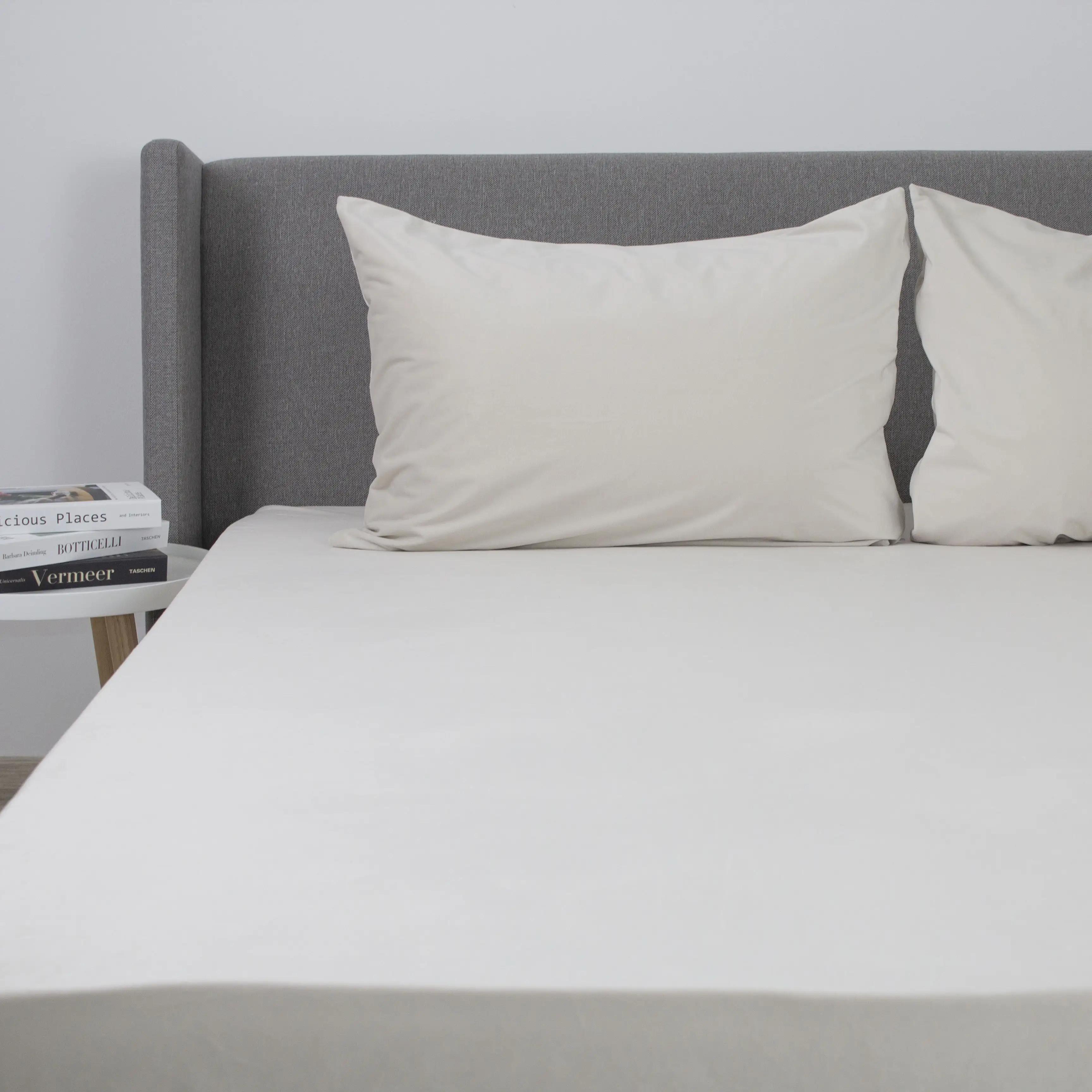 Sheet ТЕП VELOUR with an elastic band light grey, 160x200 - Photo 2