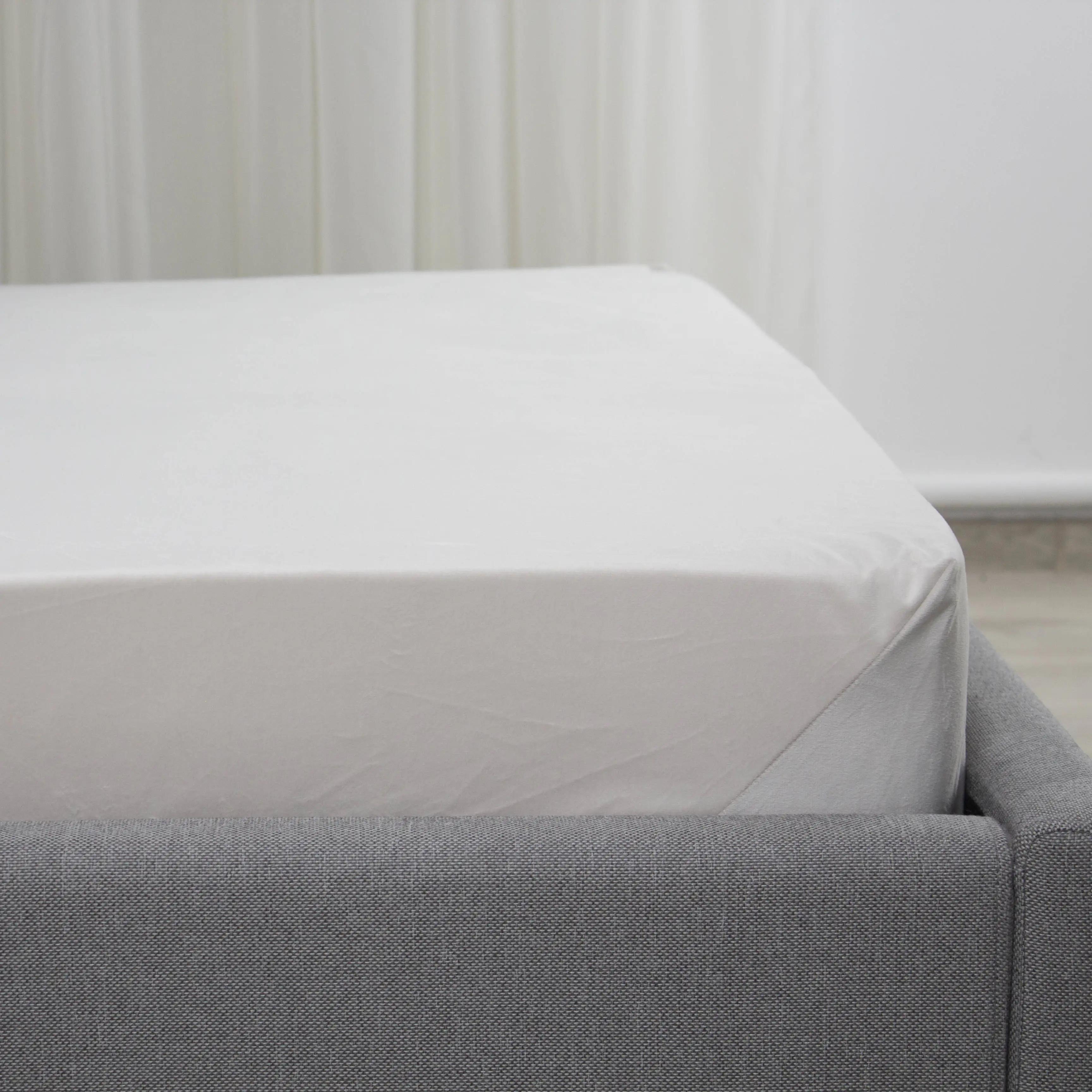 Sheet ТЕП VELOUR with an elastic band light grey, 160x200 - Photo 4