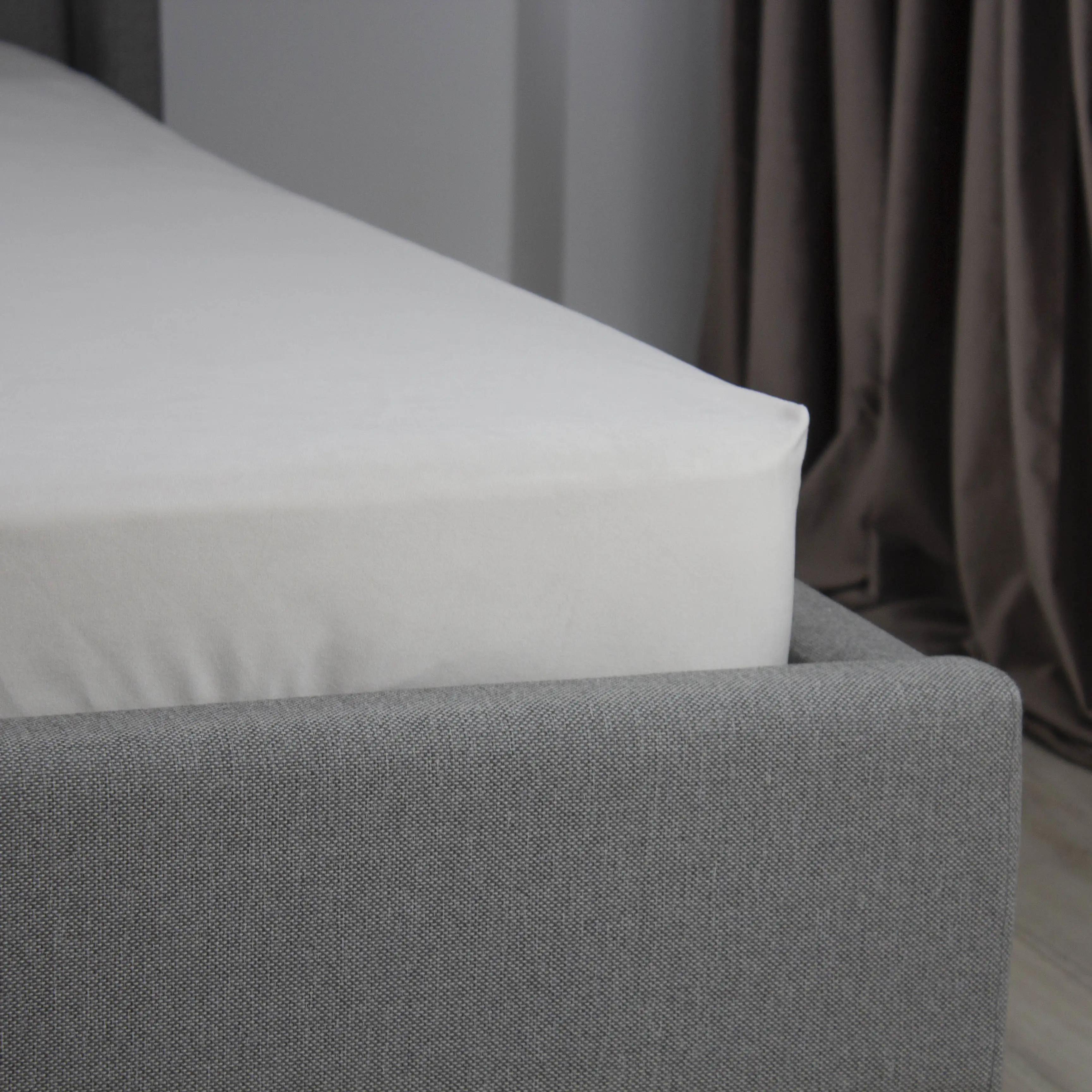 Sheet ТЕП VELOUR with an elastic band light grey, 160x200 - Photo 5