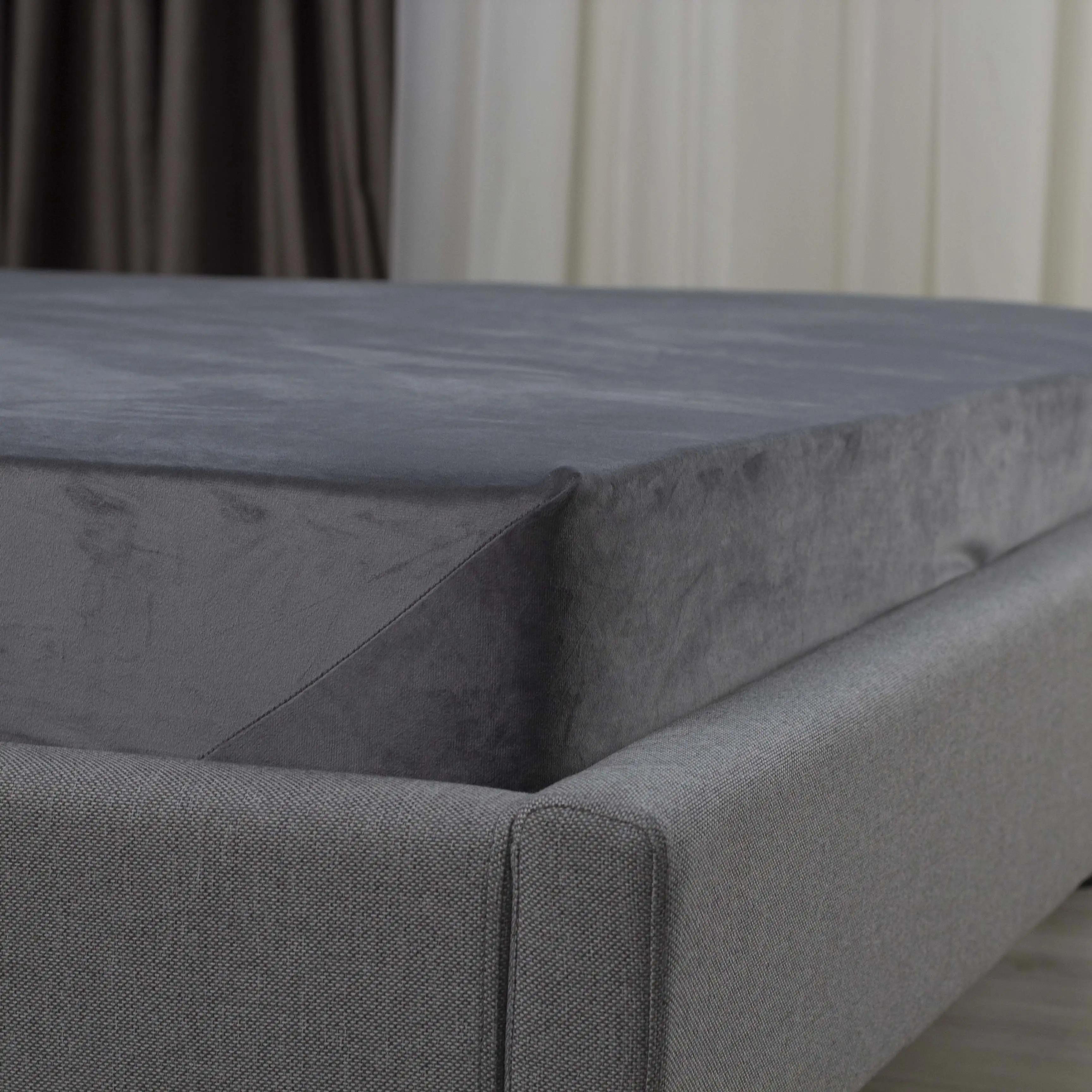 Простирадло ТЕП "VELOUR" з резинкою сіре, 160x200 - Фото 4