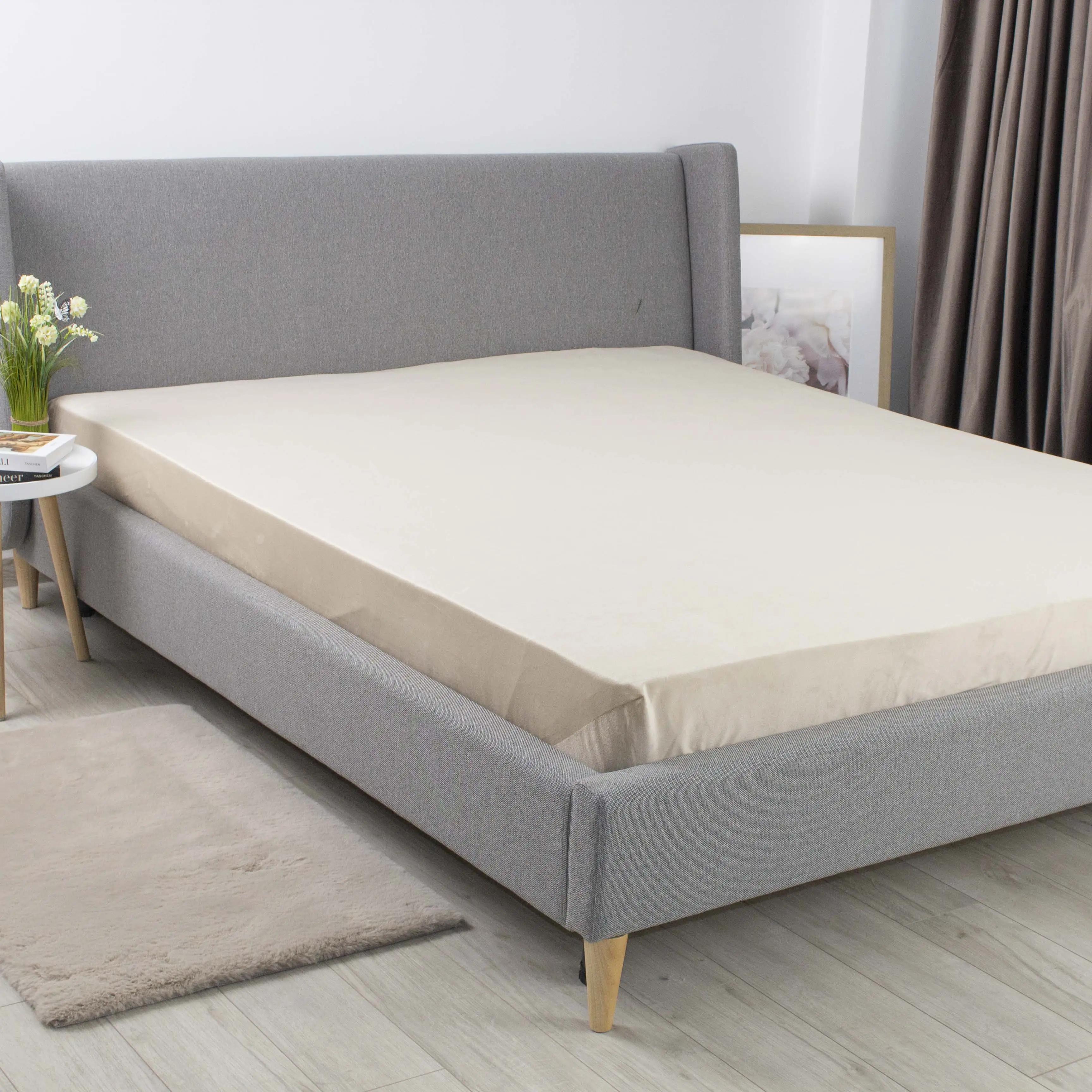 Sheet ТЕП VELOUR with an elastic band beige, 160x200 - Photo 4