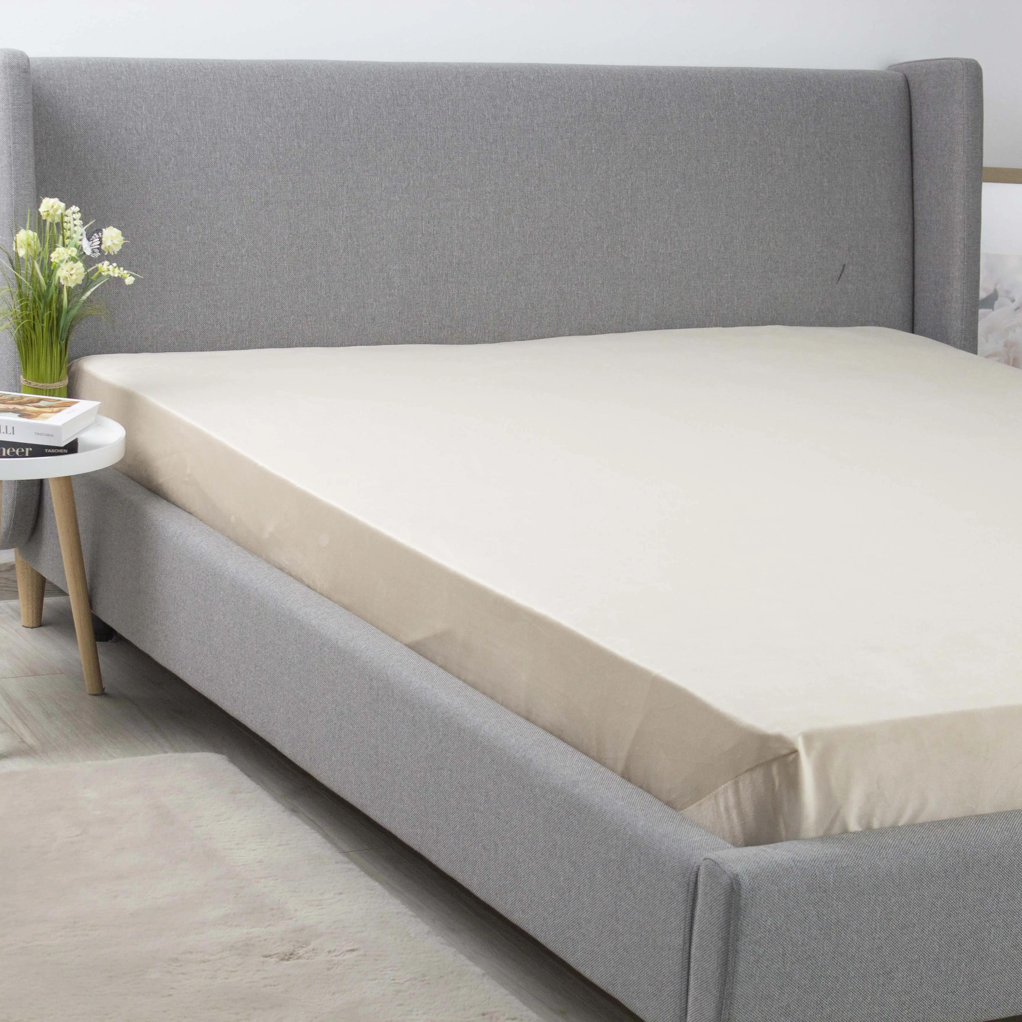 Sheet ТЕП VELOUR with an elastic band beige, 160x200 - Photo 3