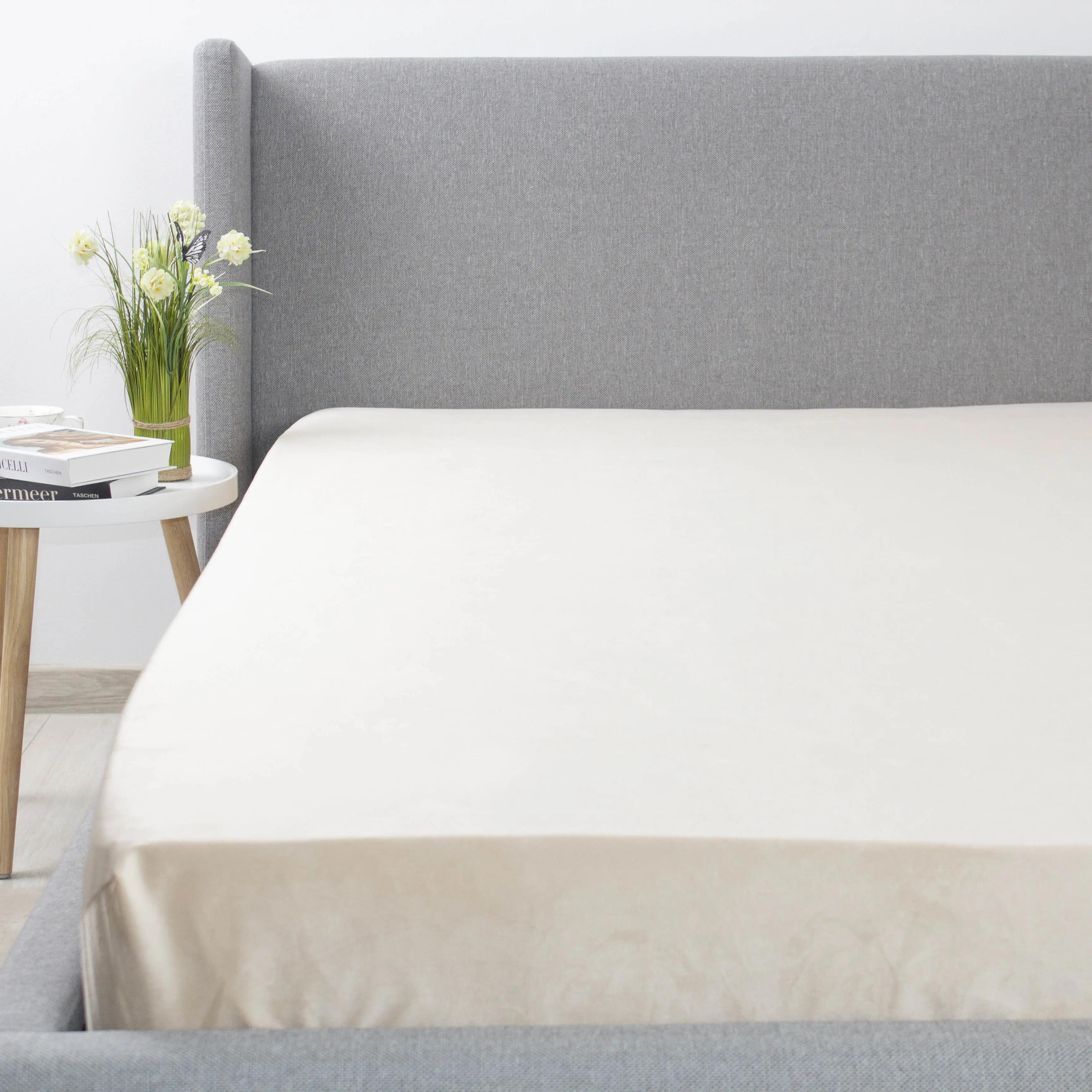 Sheet ТЕП VELOUR with an elastic band beige, 160x200 - Photo 2
