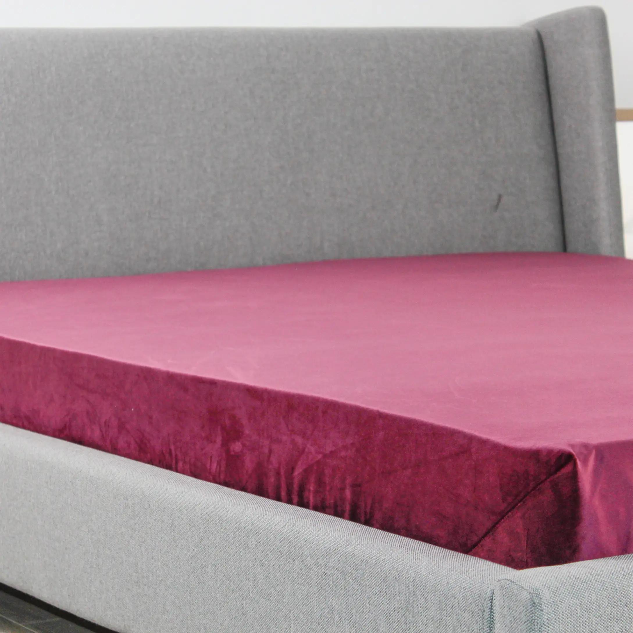 Простирадло ТЕП "VELOUR" з резинкою бордове - Фото 3