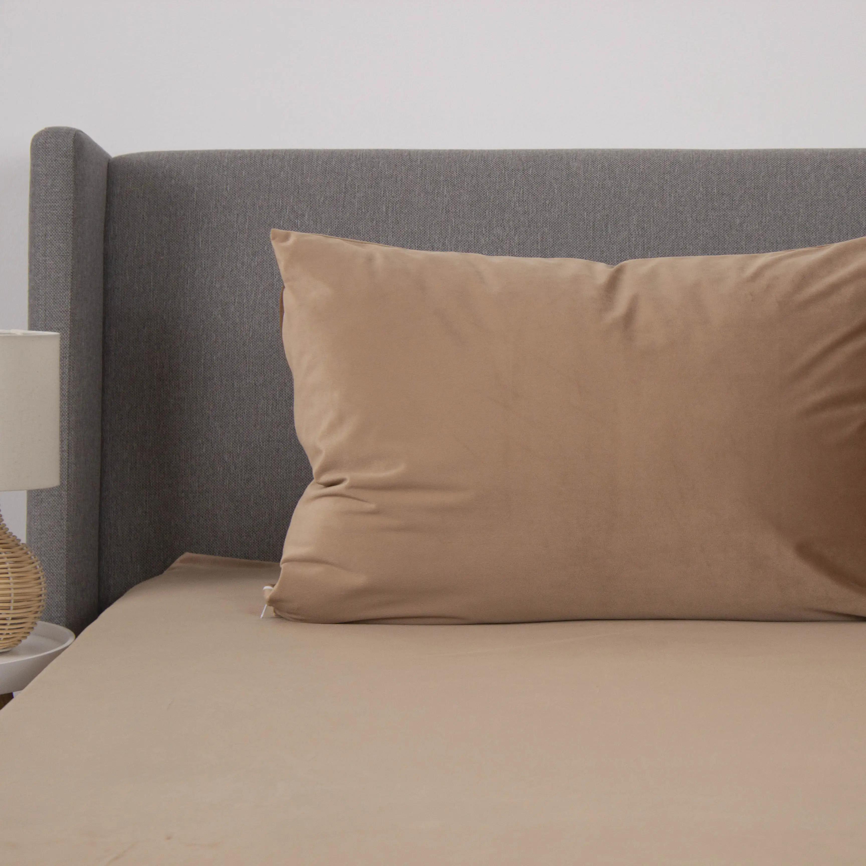 Sheet ТЕП VELOUR with an elastic band cappuccino, 180x200 - Photo 3