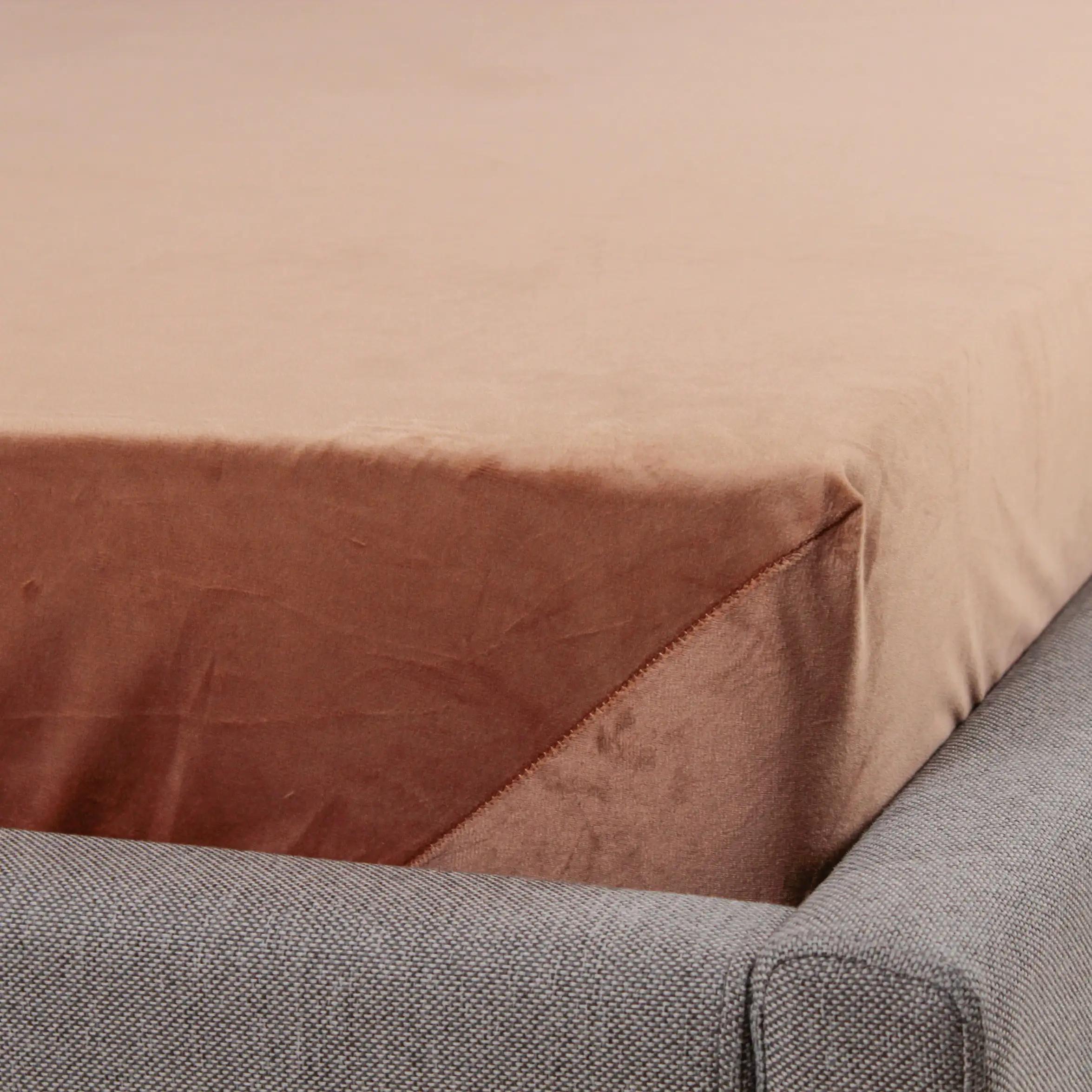Sheet ТЕП VELOUR with an elastic band cappuccino, 180x200 - Photo 5