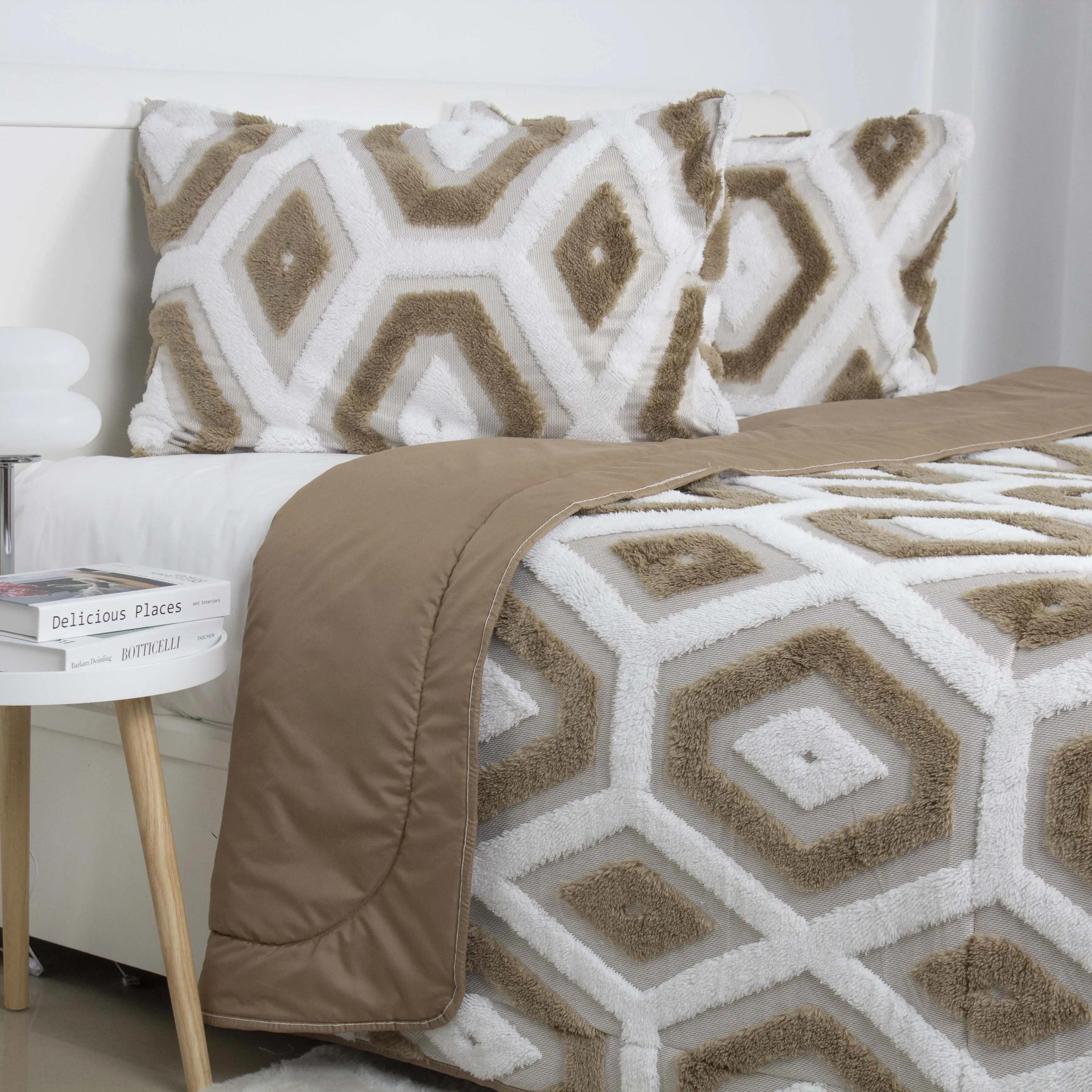 Bedspread TEP "Boho" beige rhombus, 220x240 - Photo 4