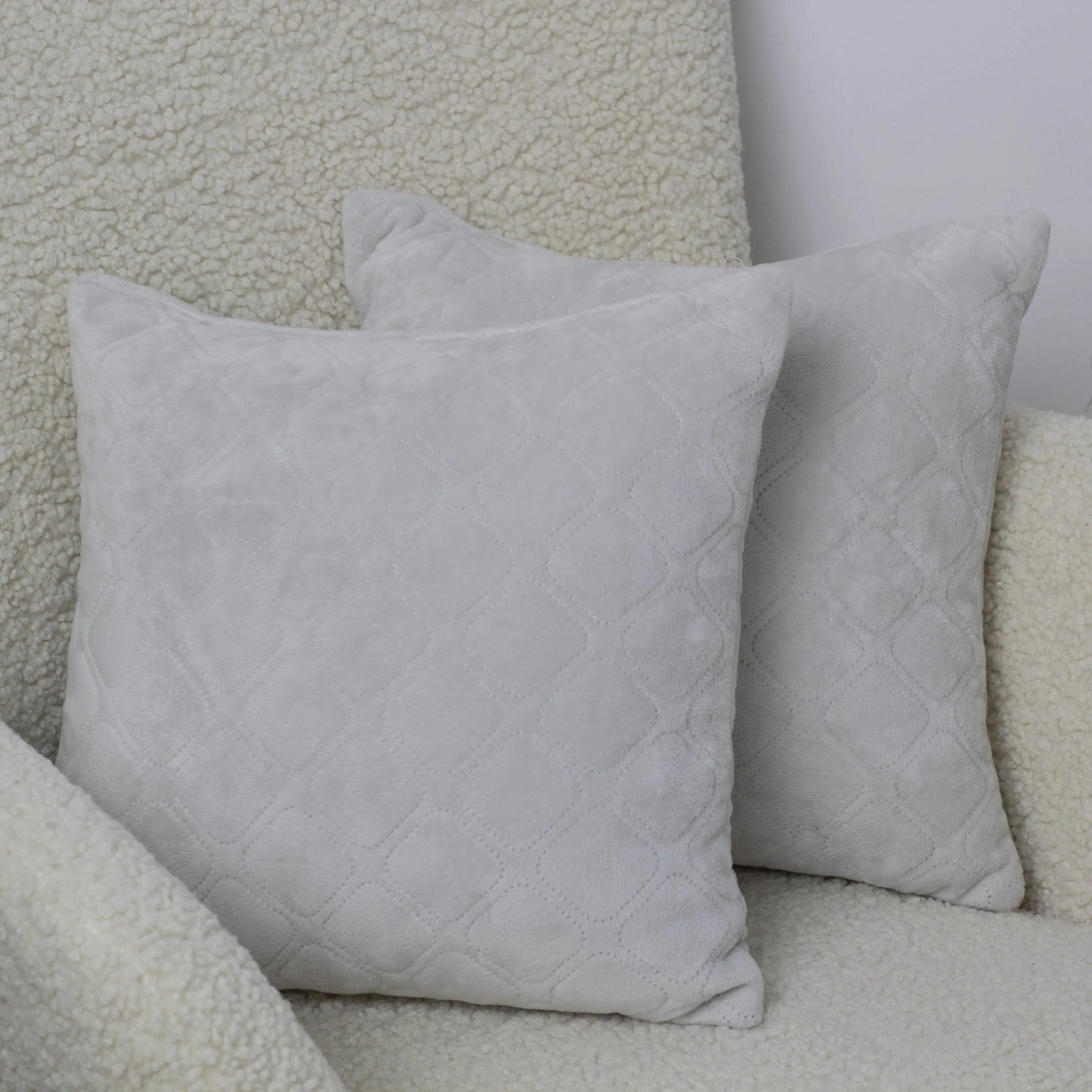 Decorative pillow "VELURE" Light Grey, 40x40 - Photo 3