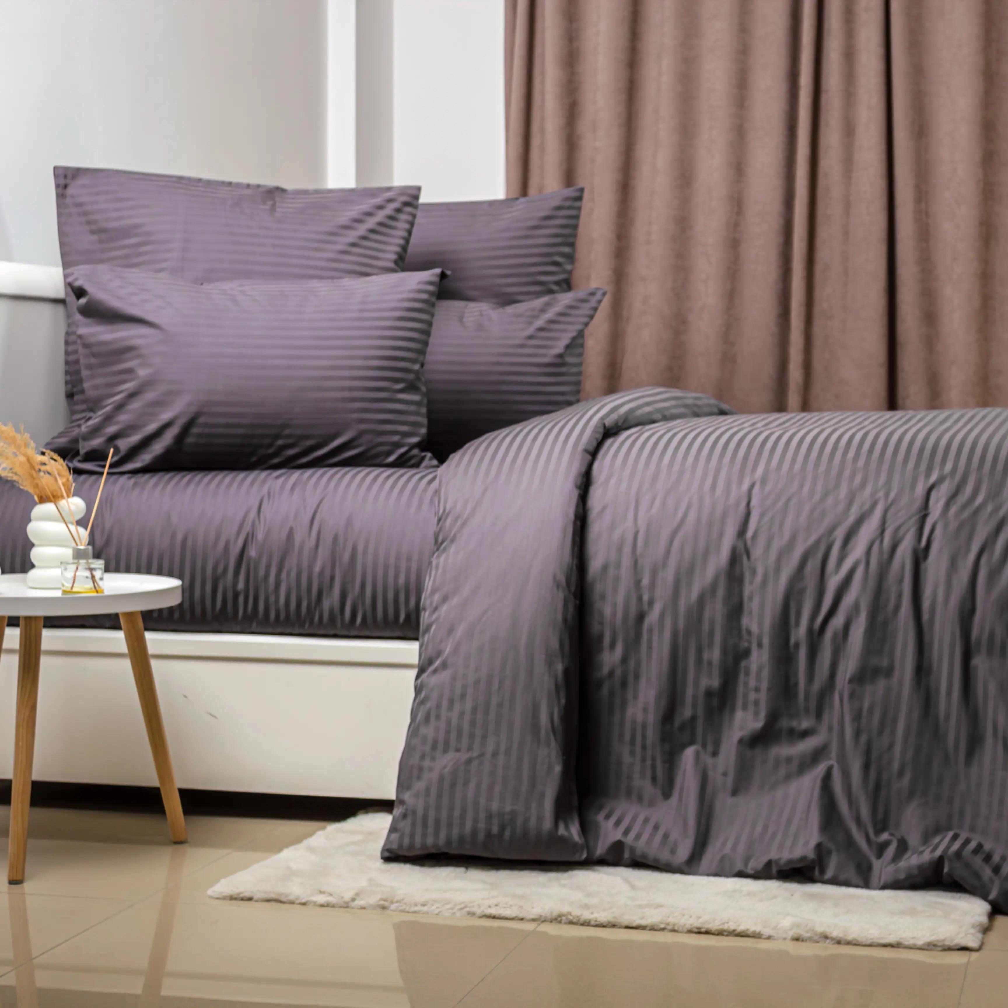 Duvet cover TEP ‘STRIPE SATIN PREMIUM’ Graphite eco, 180х215