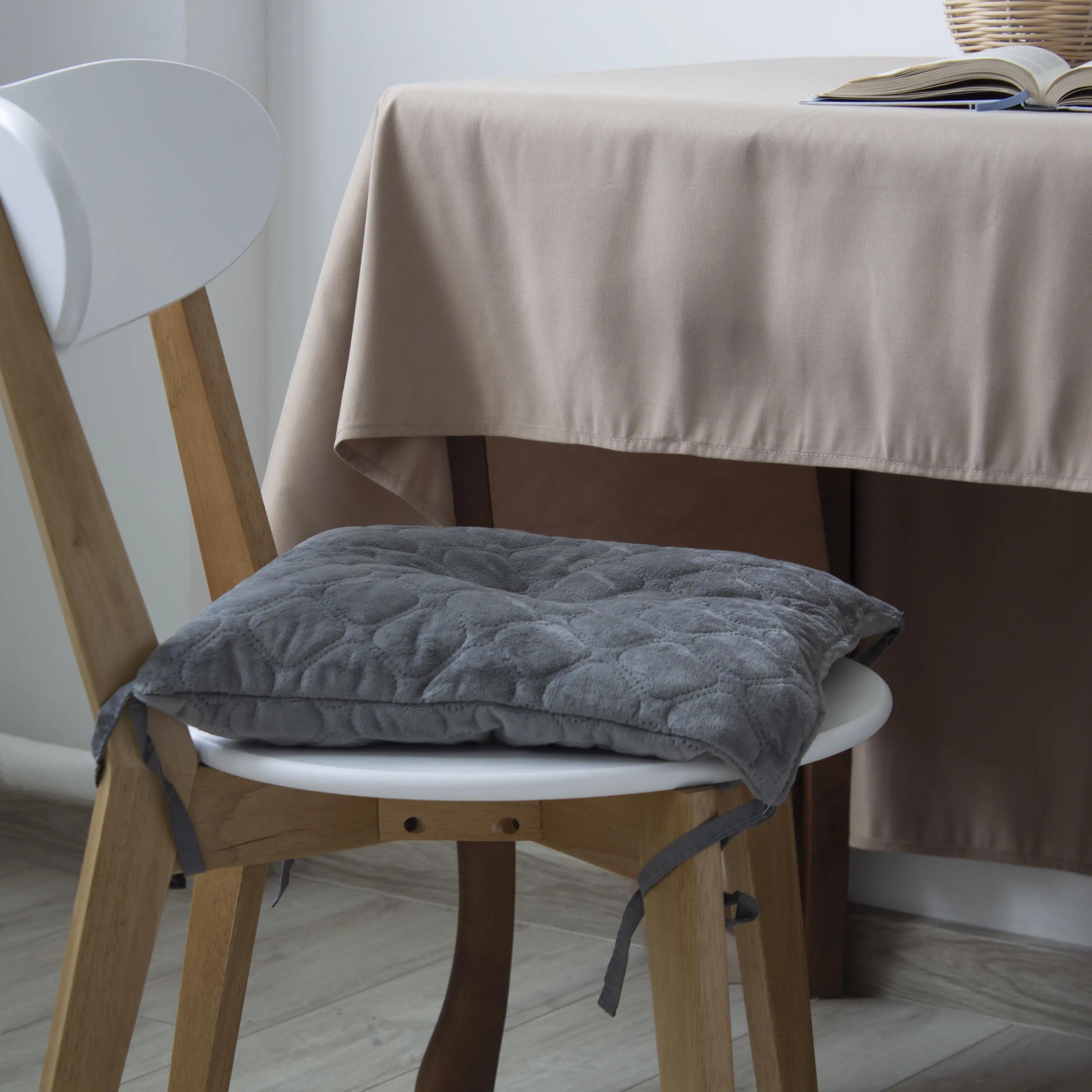 Подушка на стул ТЕП «VELURE» 40*40 см серая