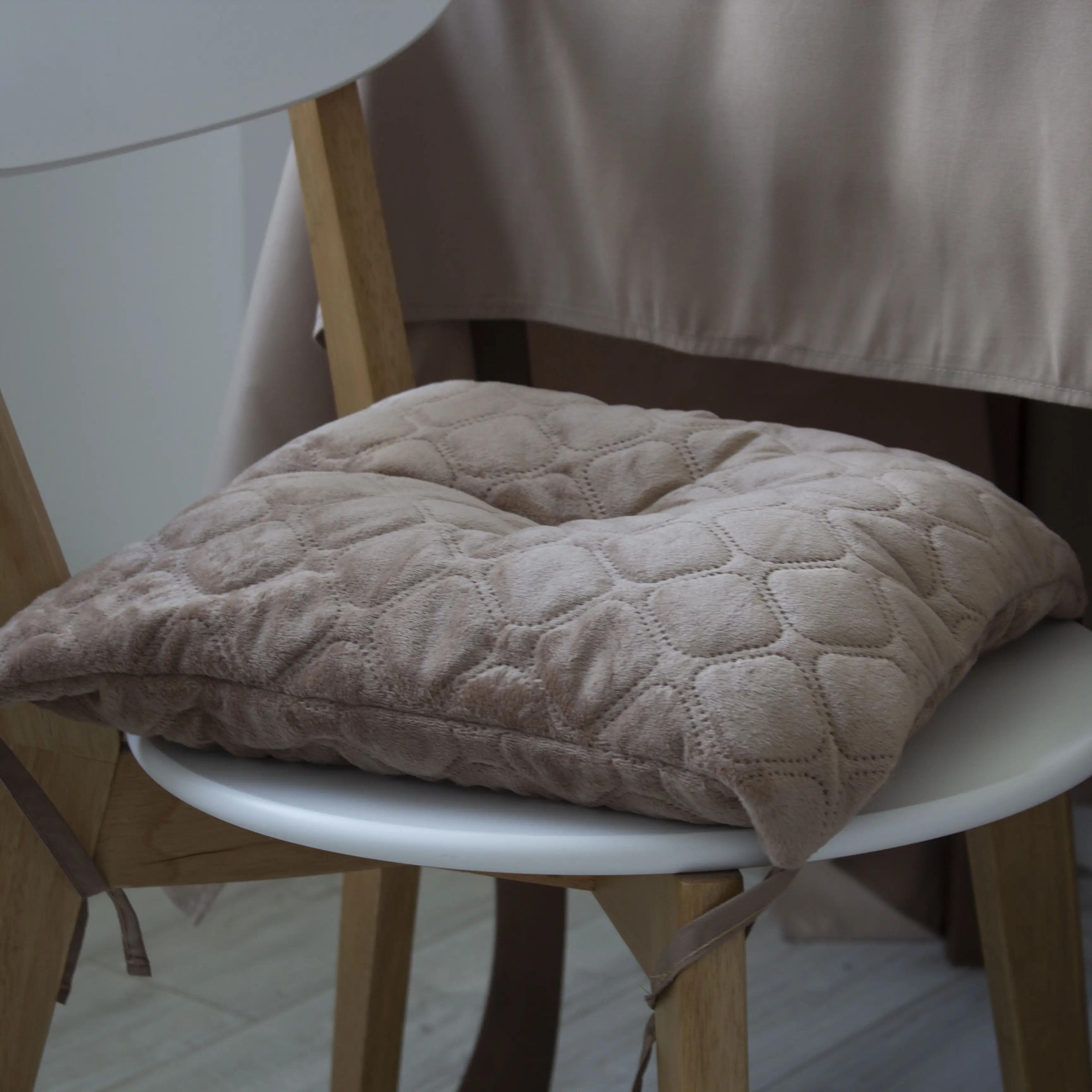 Подушка на стул ТЕП «VELURE» 40*40 см капучино