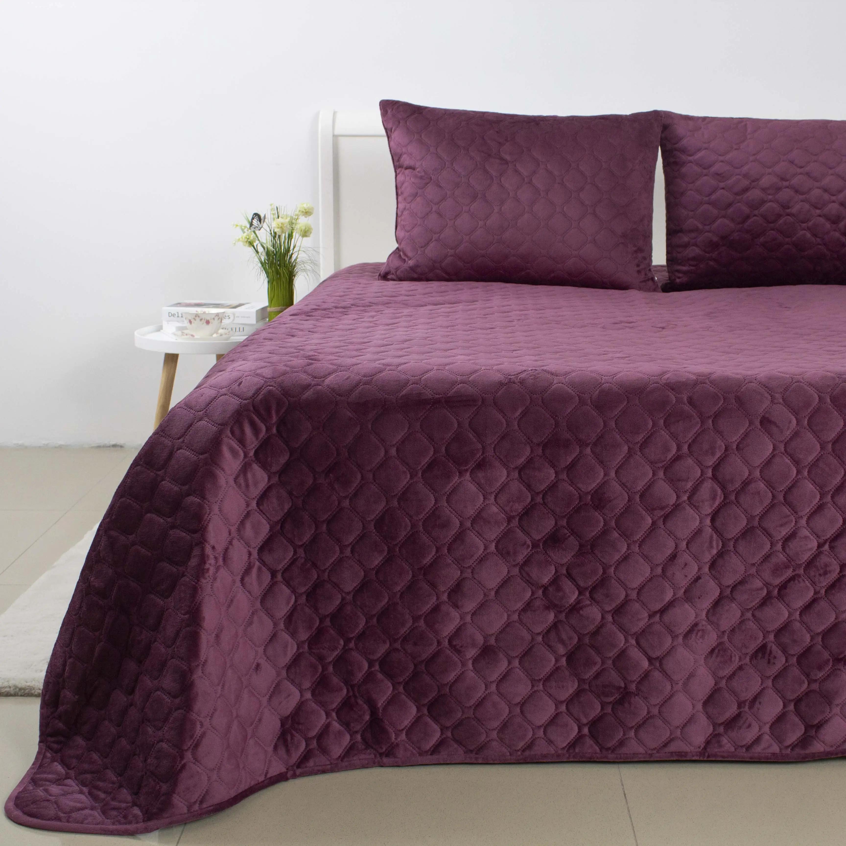 Покривало ТЕП "VELOUR" Бордовий, 220x240 - Фото 2