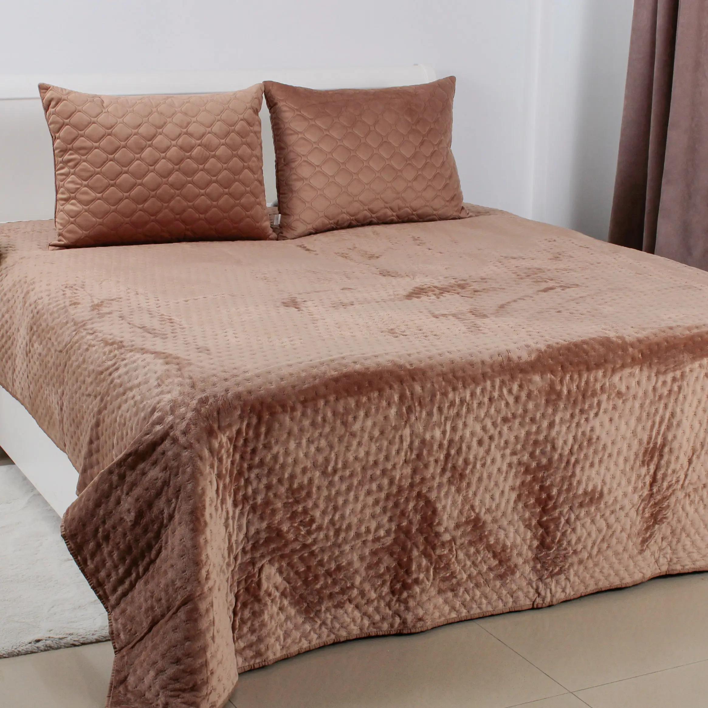 Покривало ТЕП "VELOUR" Капучiно/Зiрочка, 220x240 - Фото 2