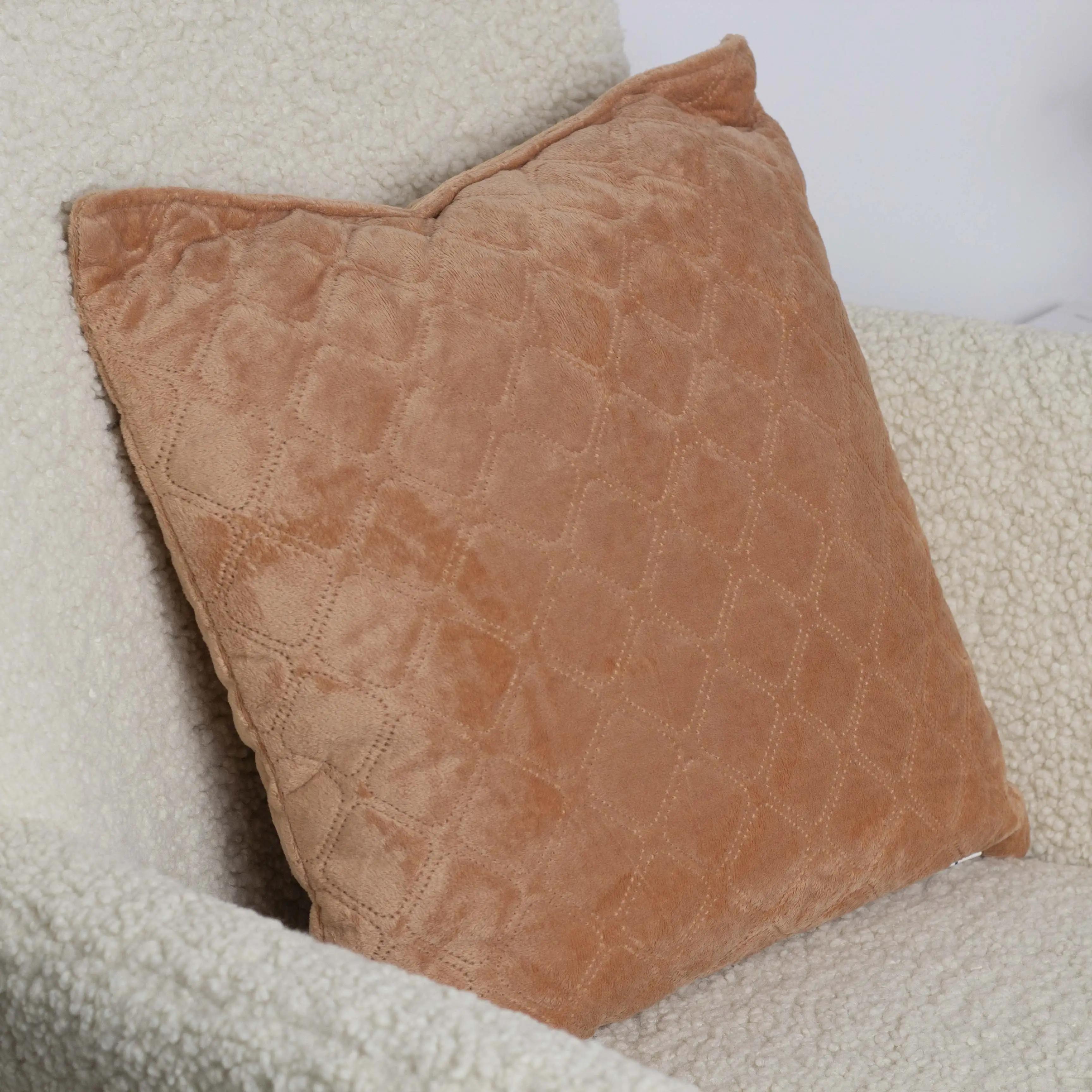 Подушка декоративная "VELOUR" Кофейная, 45x45 - Фото 2