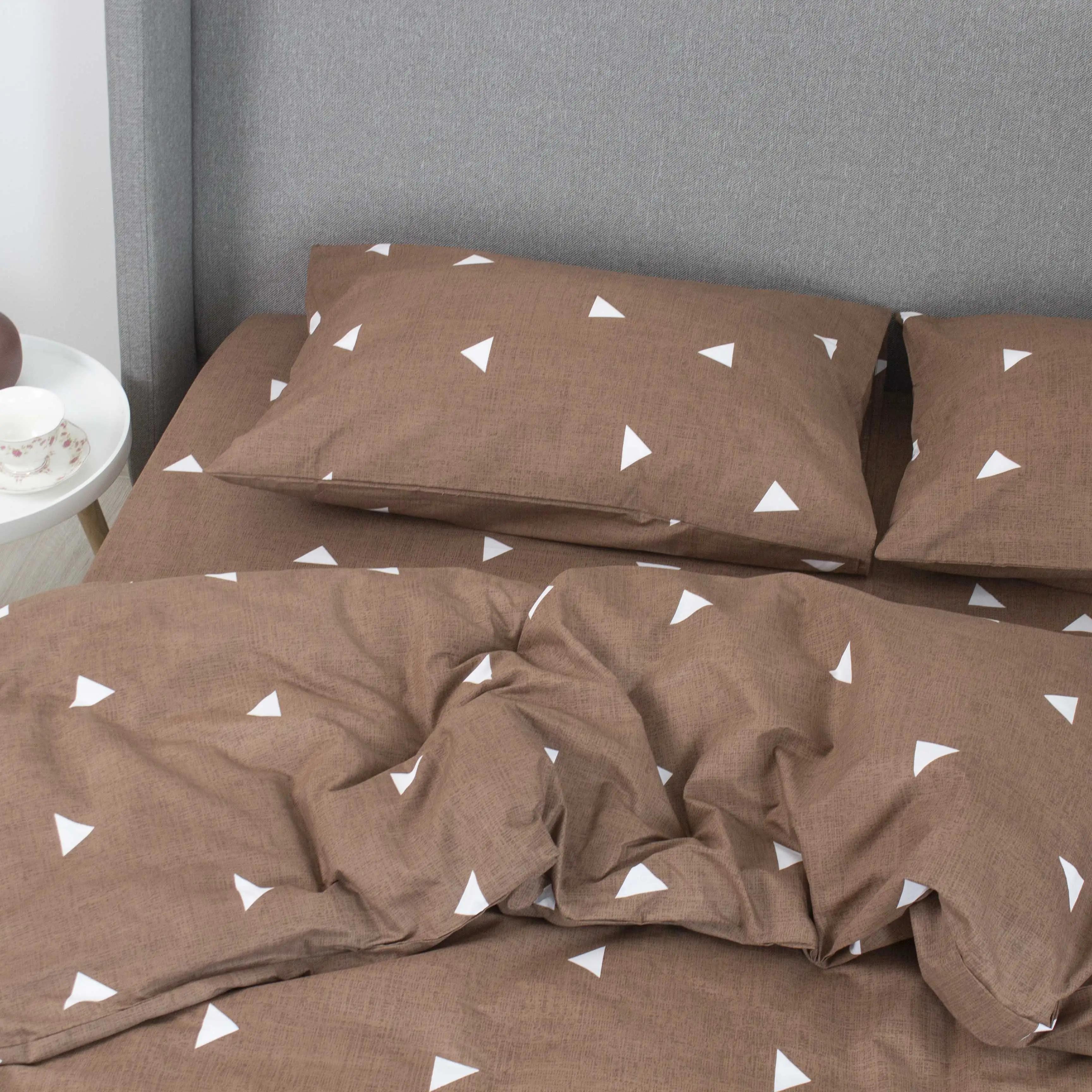 Комплект постельного белья ТЕП «Happy Sleep» Choco Triangles, евро - Фото 4