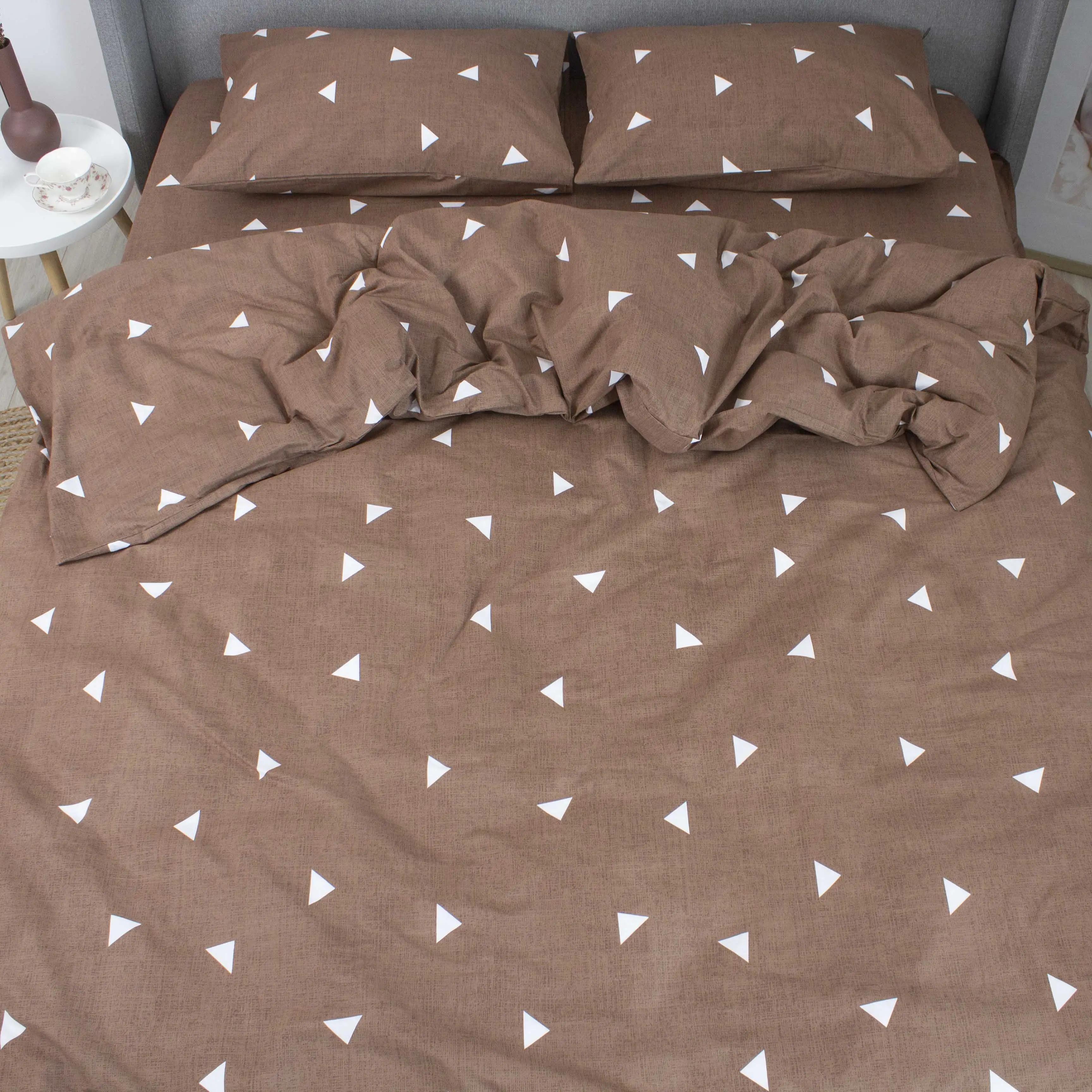 Комплект постельного белья ТЕП «Happy Sleep» Choco Triangles, евро - Фото 6