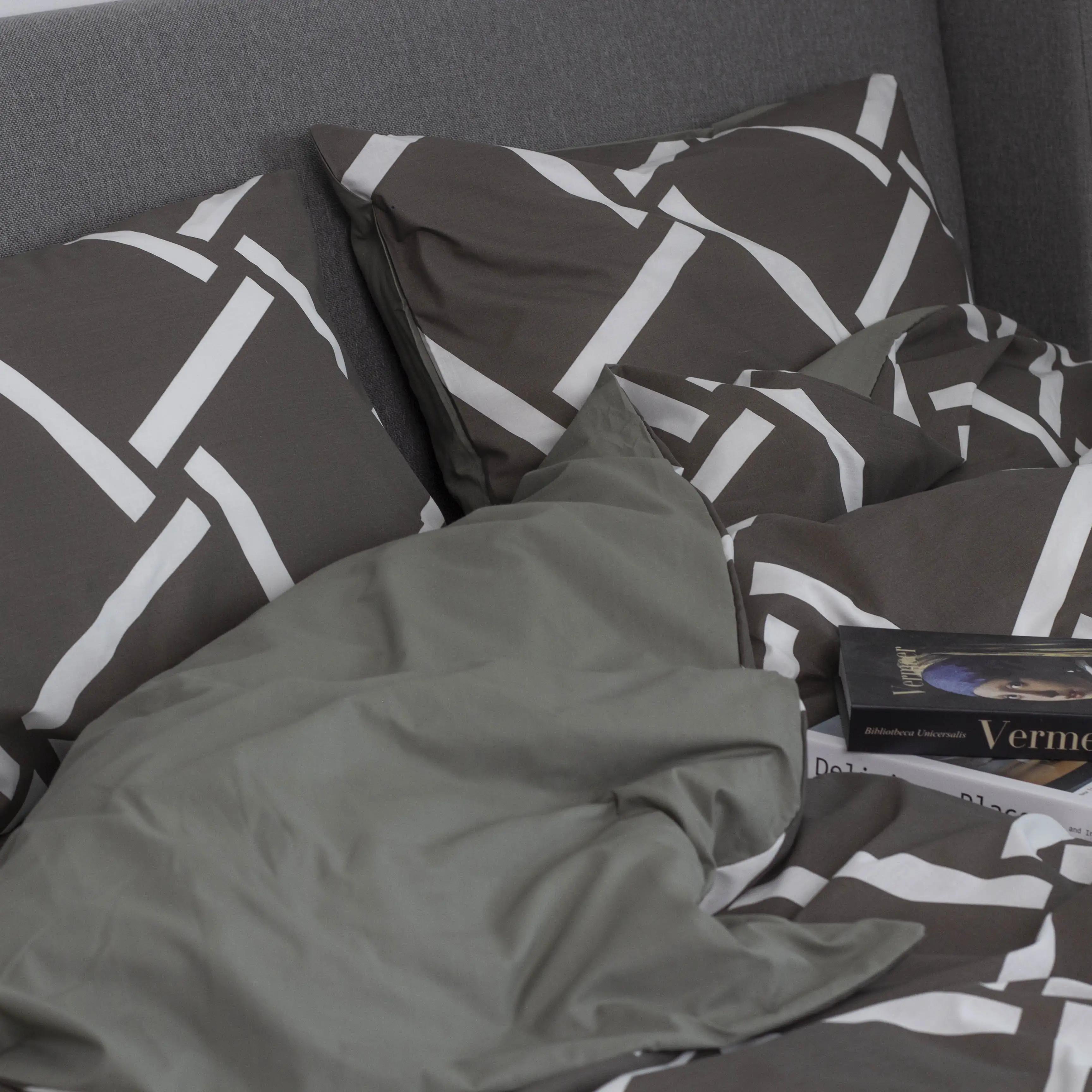 Bed Linen Set ТЕП «Happy Sleep» Khaki Angles, two-bedroom - Photo 4