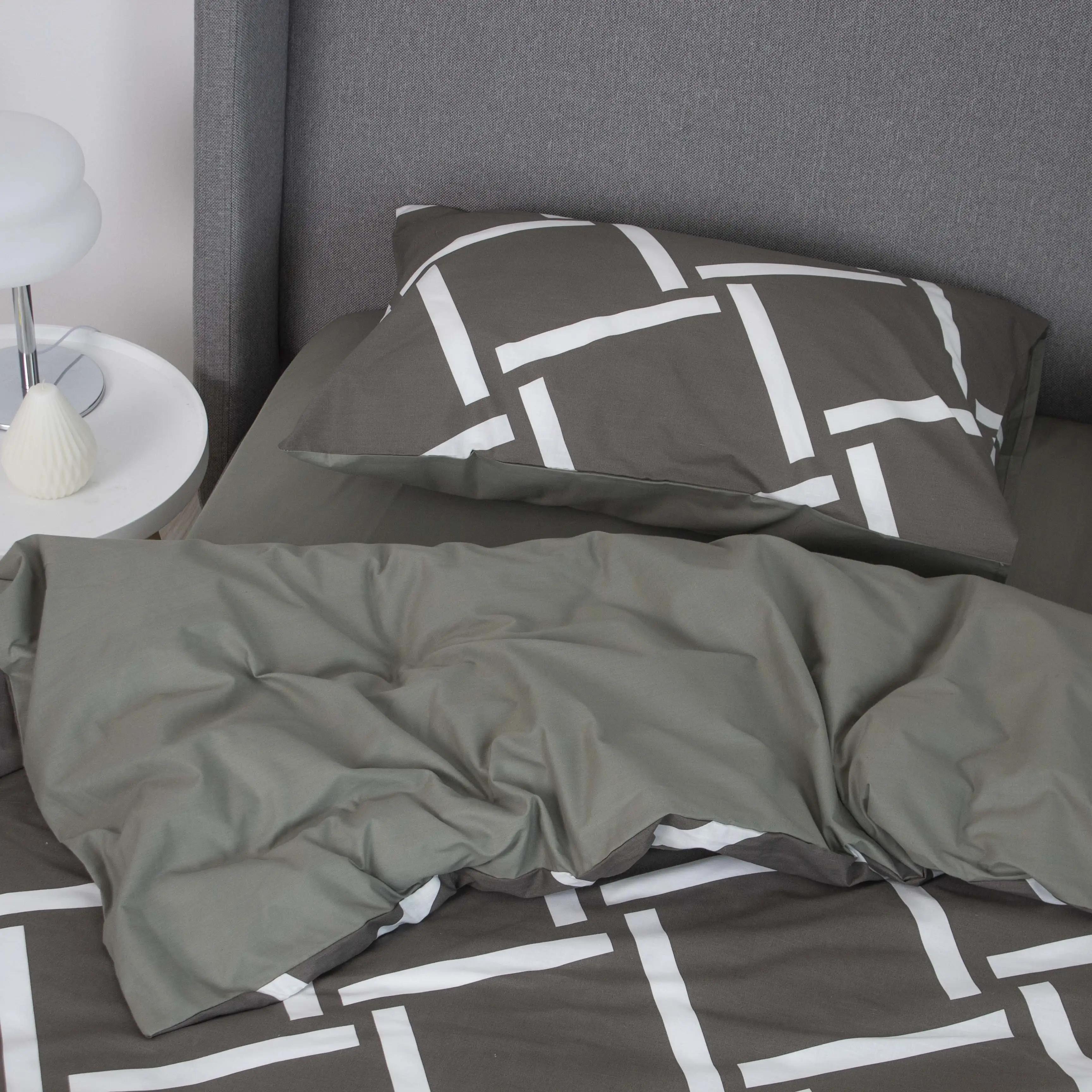 Bed Linen Set ТЕП «Happy Sleep» Khaki Angles, two-bedroom - Photo 5
