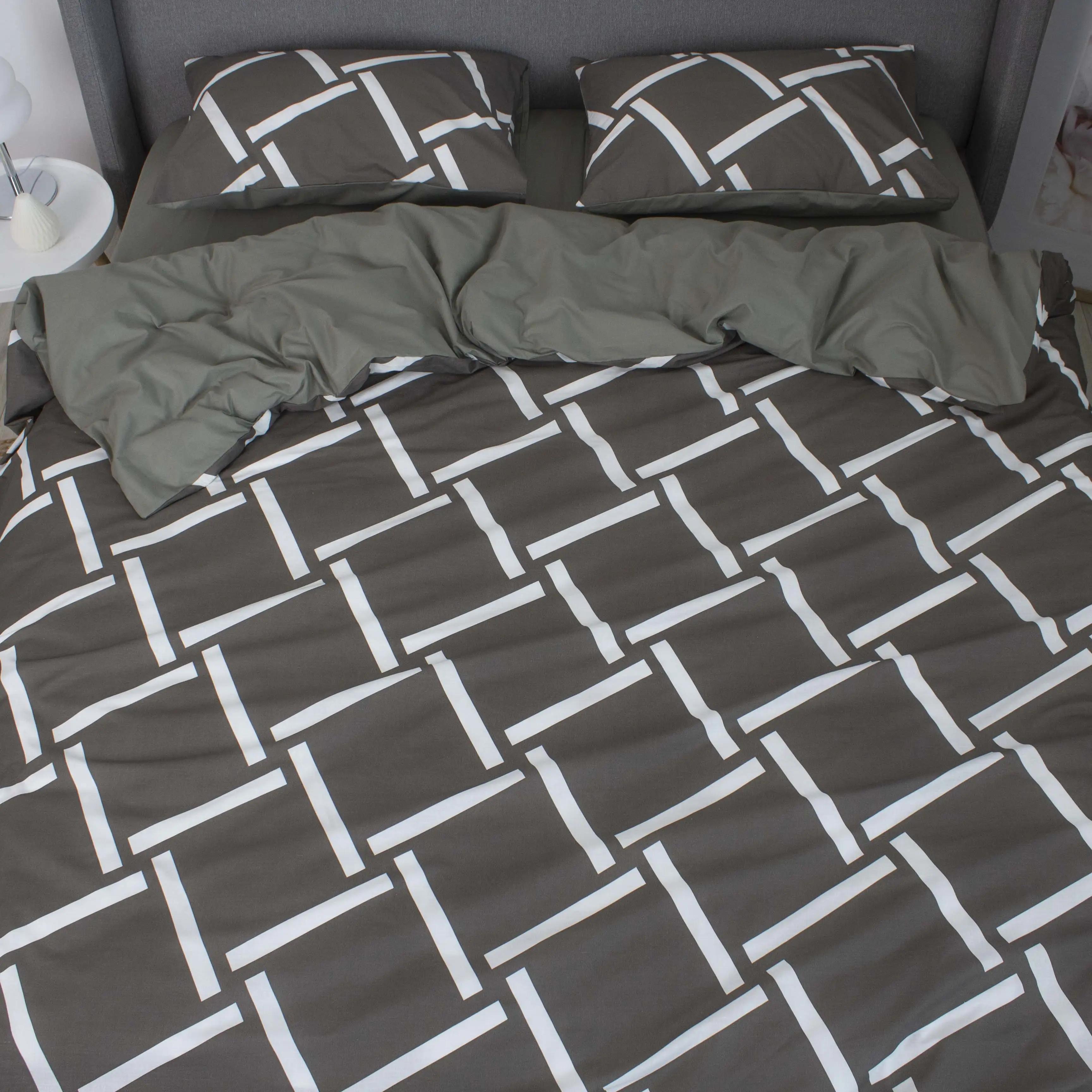 Bed Linen Set ТЕП «Happy Sleep» Khaki Angles, two-bedroom - Photo 8