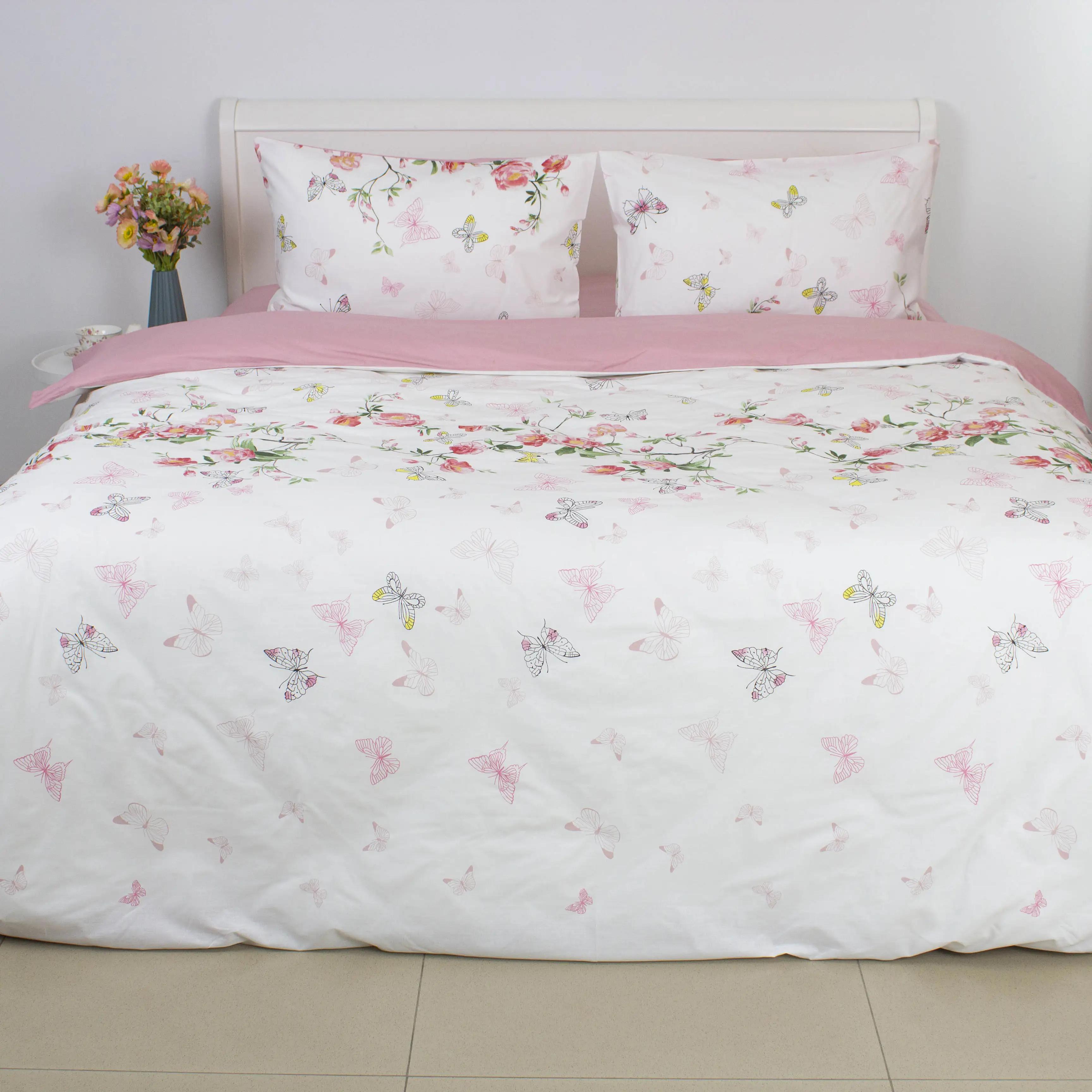 Комплект постельного белья "ТЕП" Pink Butterflies, евро
