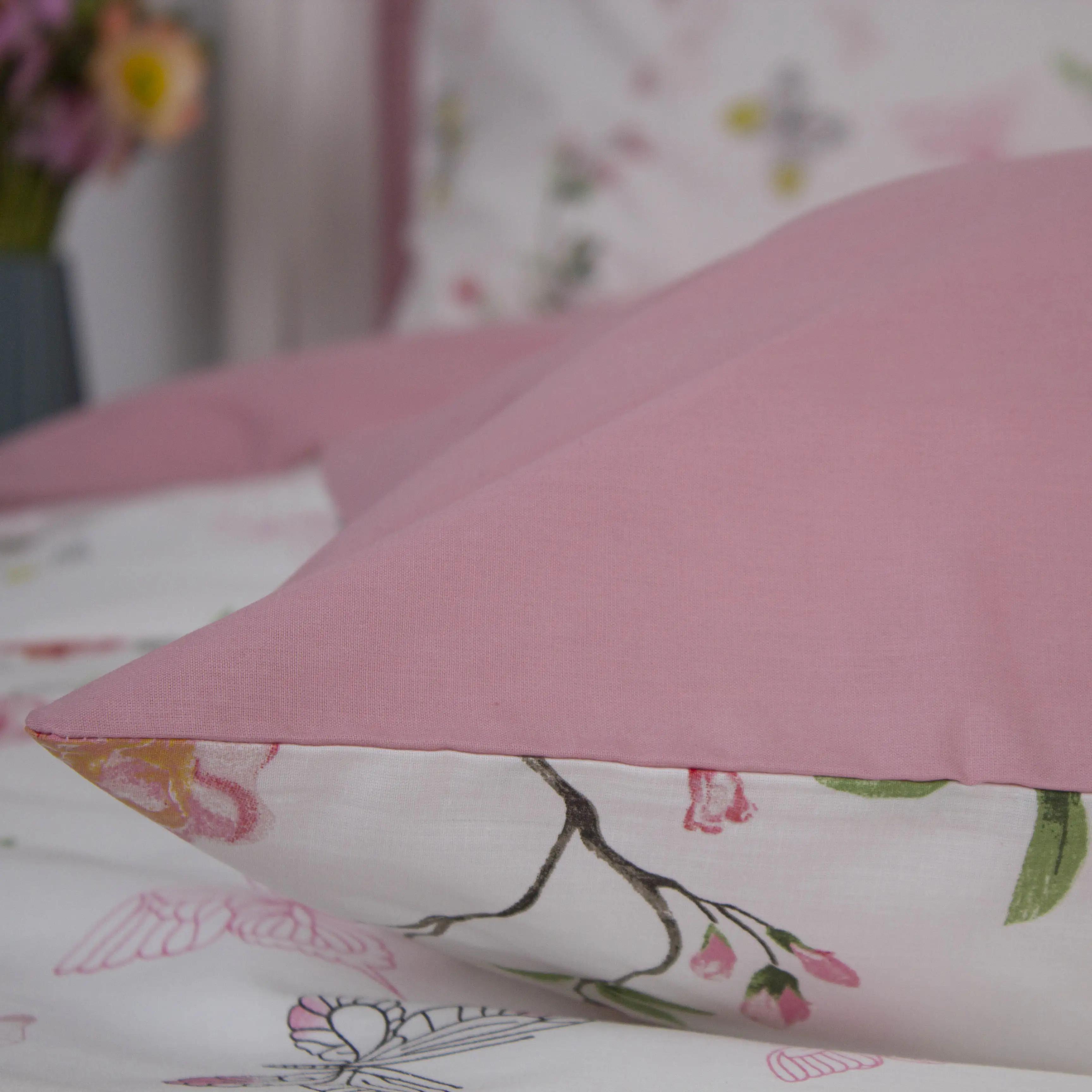 Комплект постельного белья "ТЕП" Pink Butterflies, евро - Фото 5
