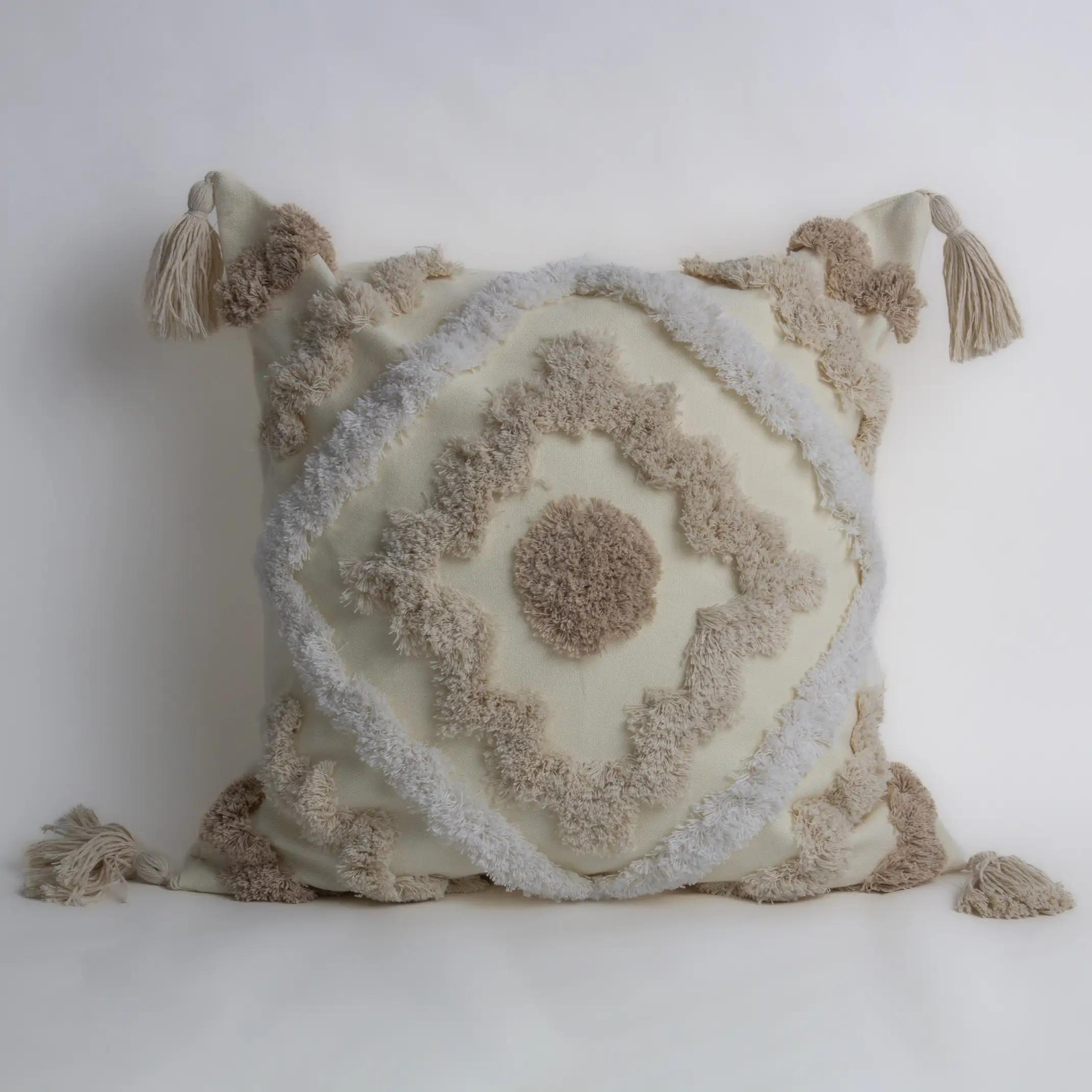 Декоративная наволочка ТЕП «SCANDI», бело-хаки