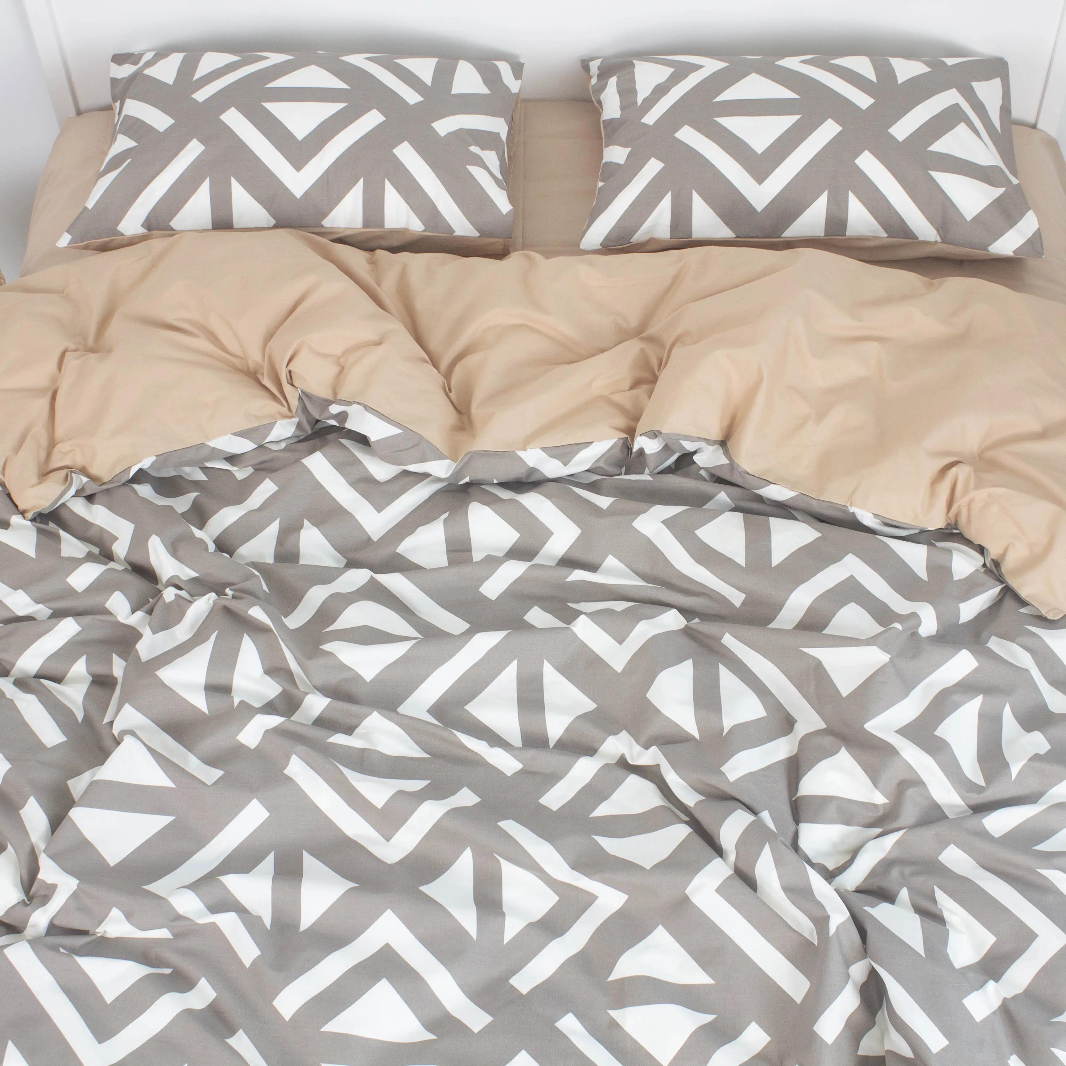 Комплект постільної білизни ТЕП "Happy Sleep" Beige Shapes, двоспальна - Фото 2