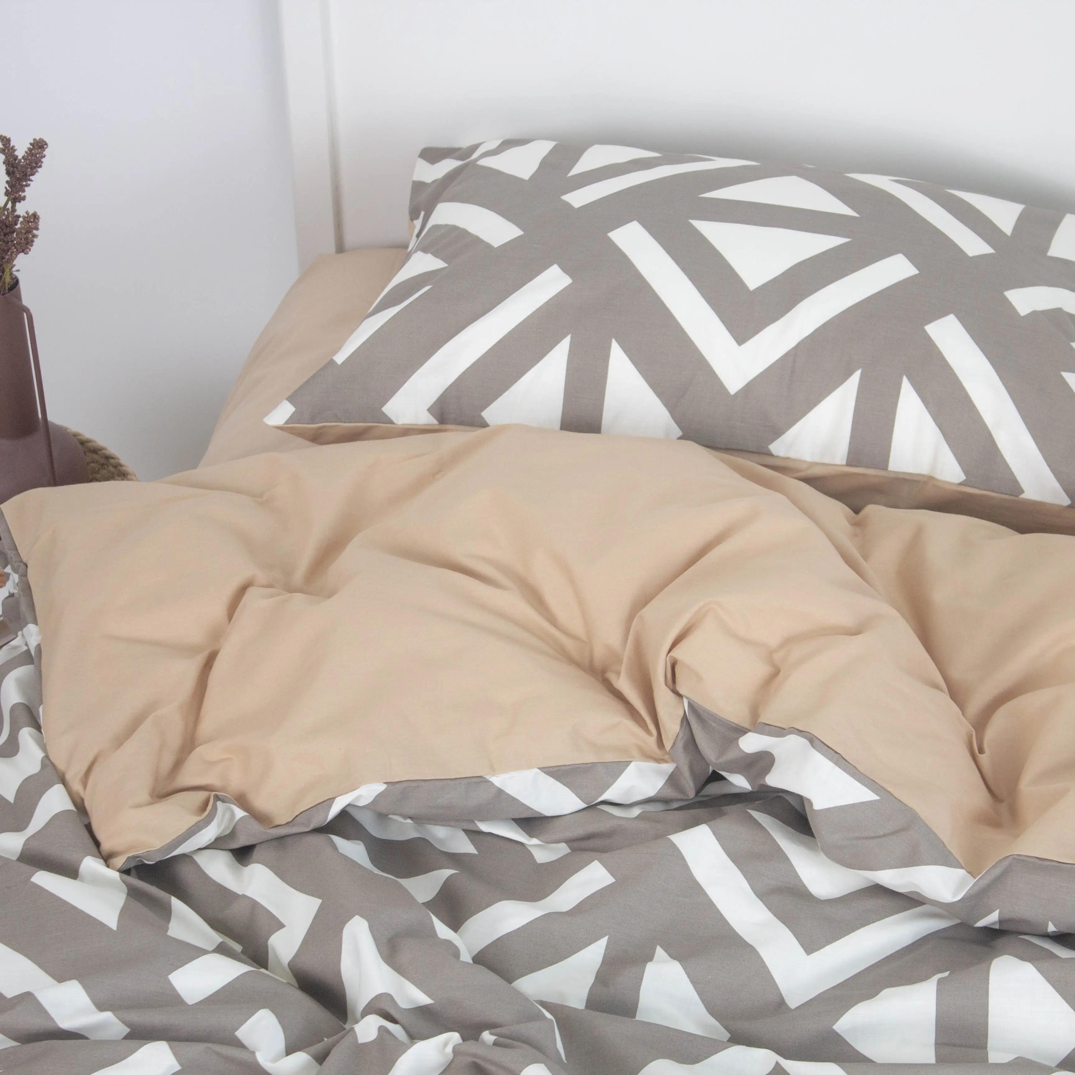 Комплект постільної білизни ТЕП "Happy Sleep" Beige Shapes, двоспальна - Фото 5