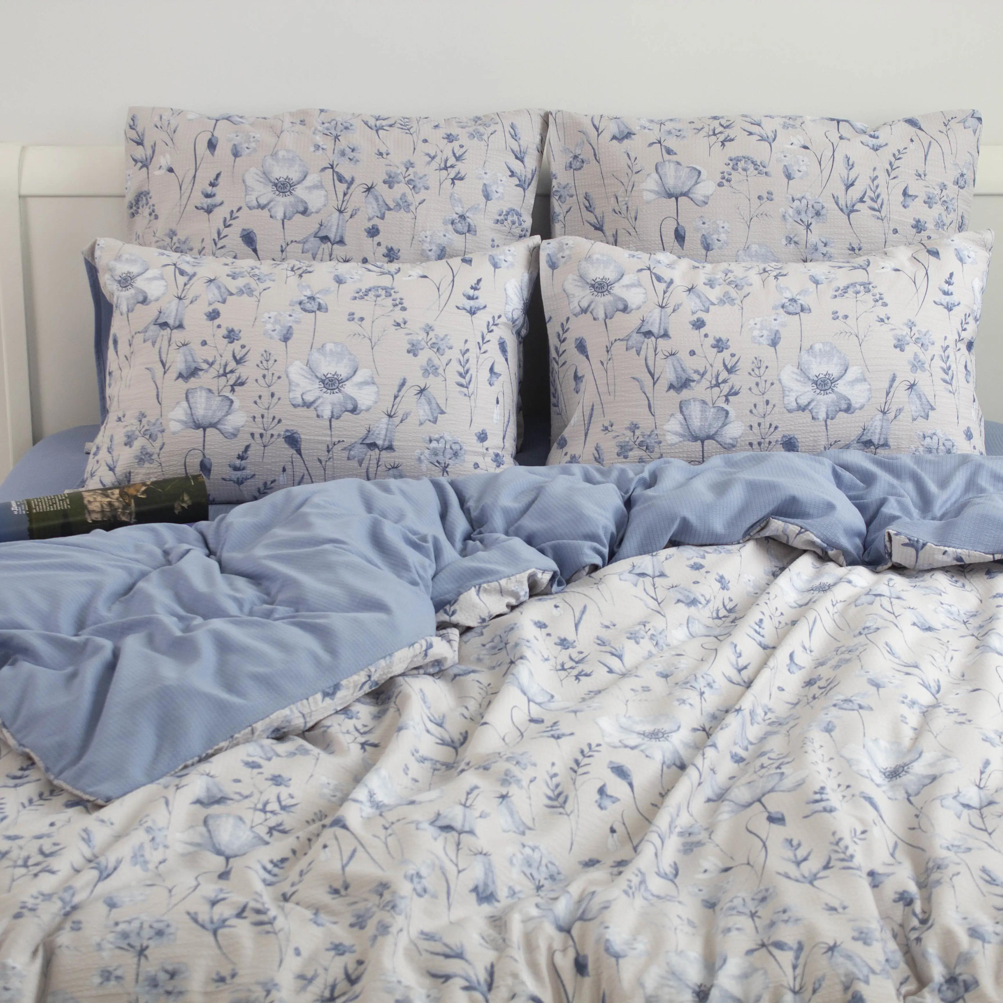 Комплект постельного белья Novella Полевые колокольчики, двуспальное - Фото 4