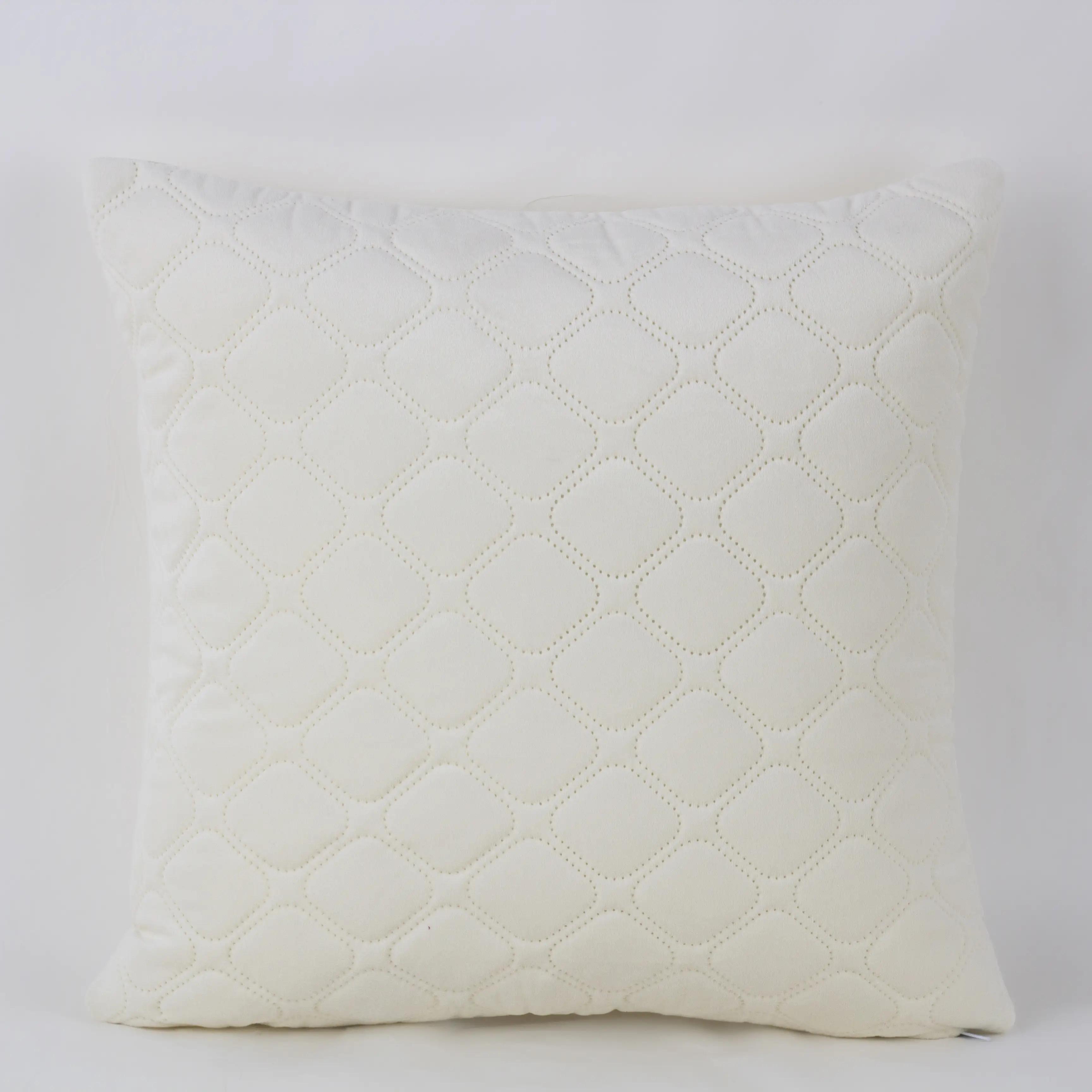 Наволочка декоративна ТЕП "VELOUR" 45*45 см з замком Молочний, 45x45