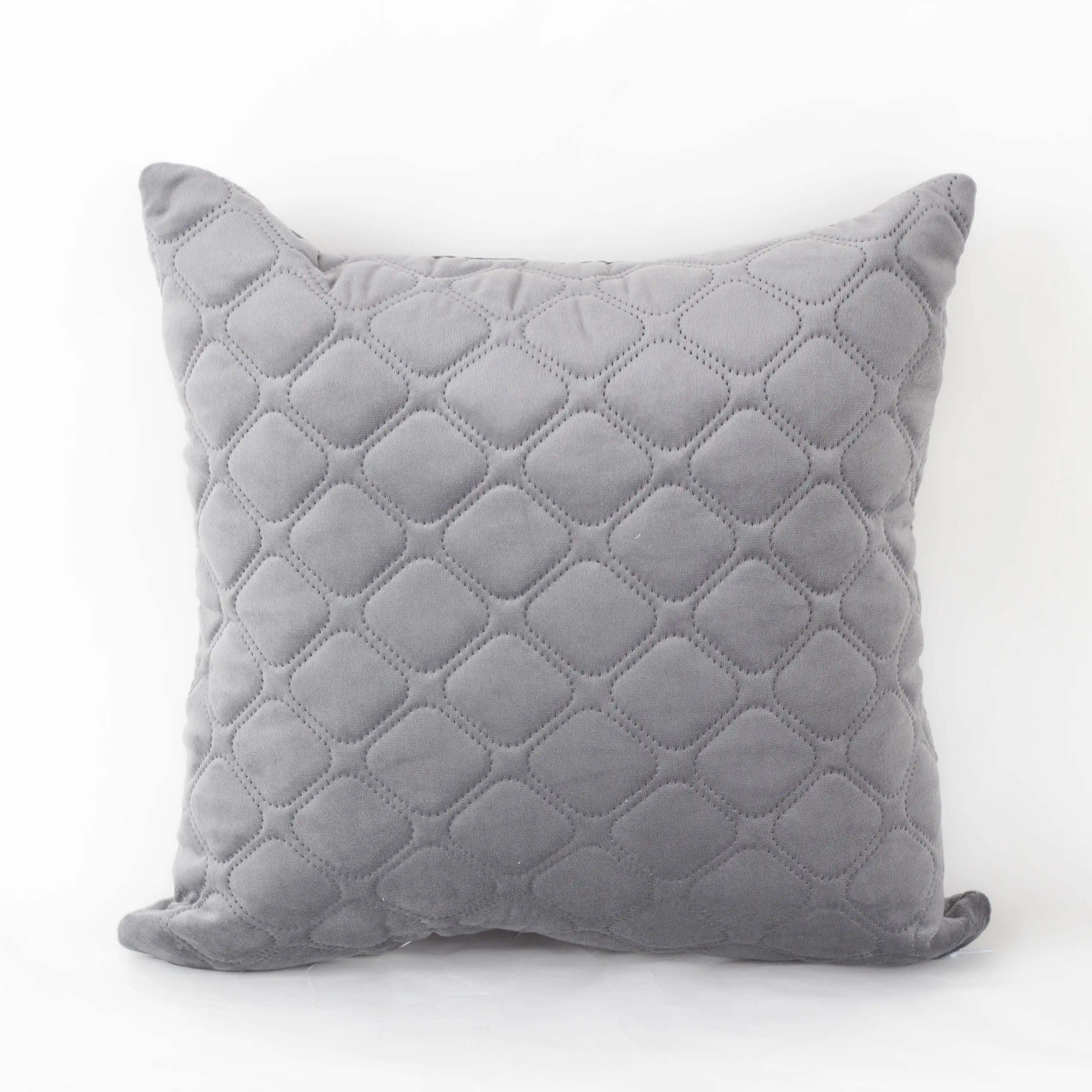 Наволочка декоративна ТЕП "VELOUR" 45*45 см з замком Сірий, 45x45 - Фото 2