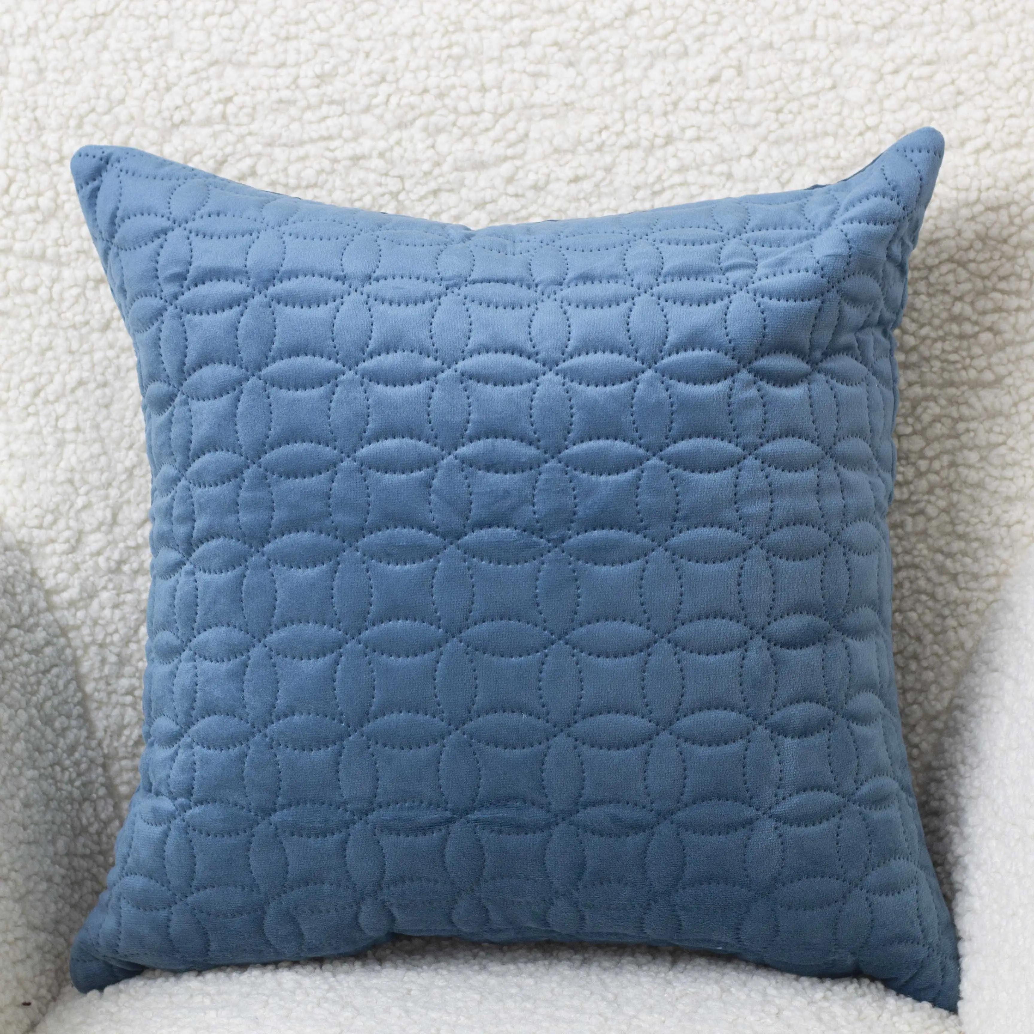 Наволочка декоративная ТЕП "VELOUR" 45*45 см с замком Темно – синий/Мозаика, 45x45
