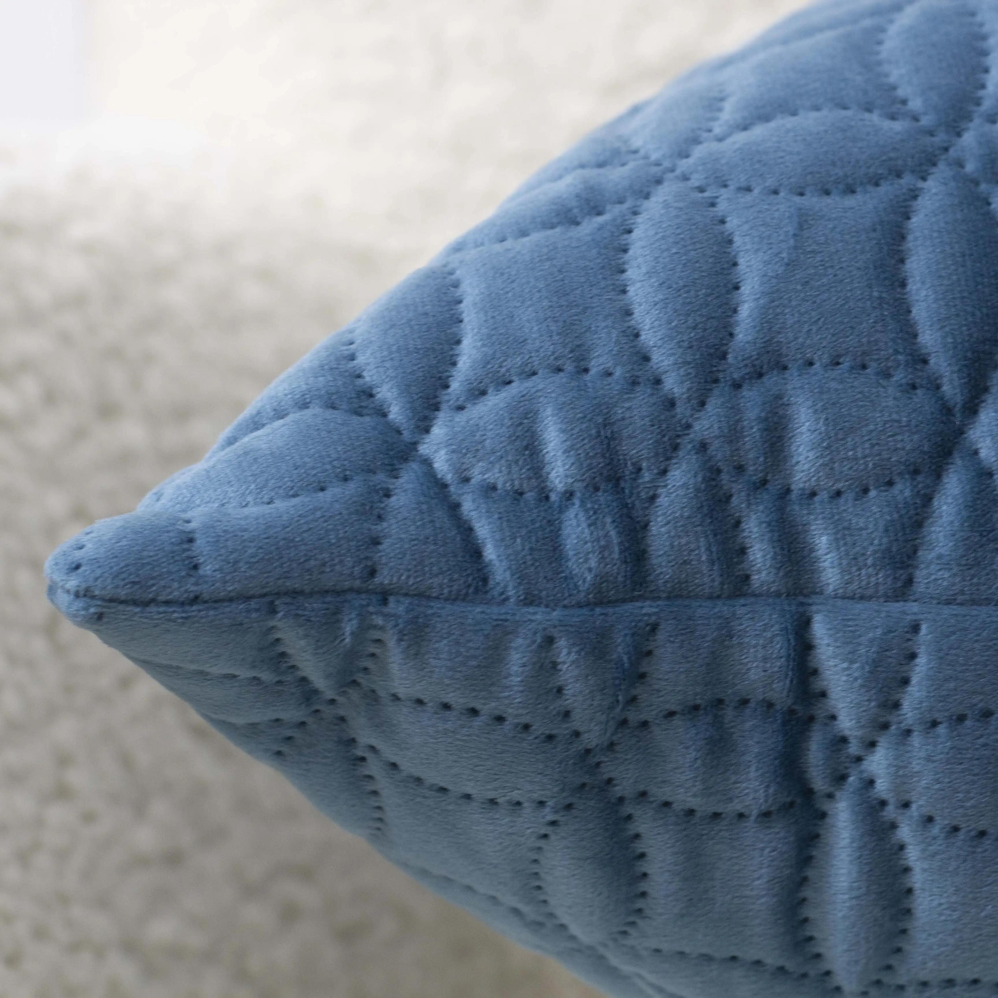 Наволочка декоративная ТЕП "VELOUR" 45*45 см с замком Темно – синий/Мозаика, 45x45 - Фото 5